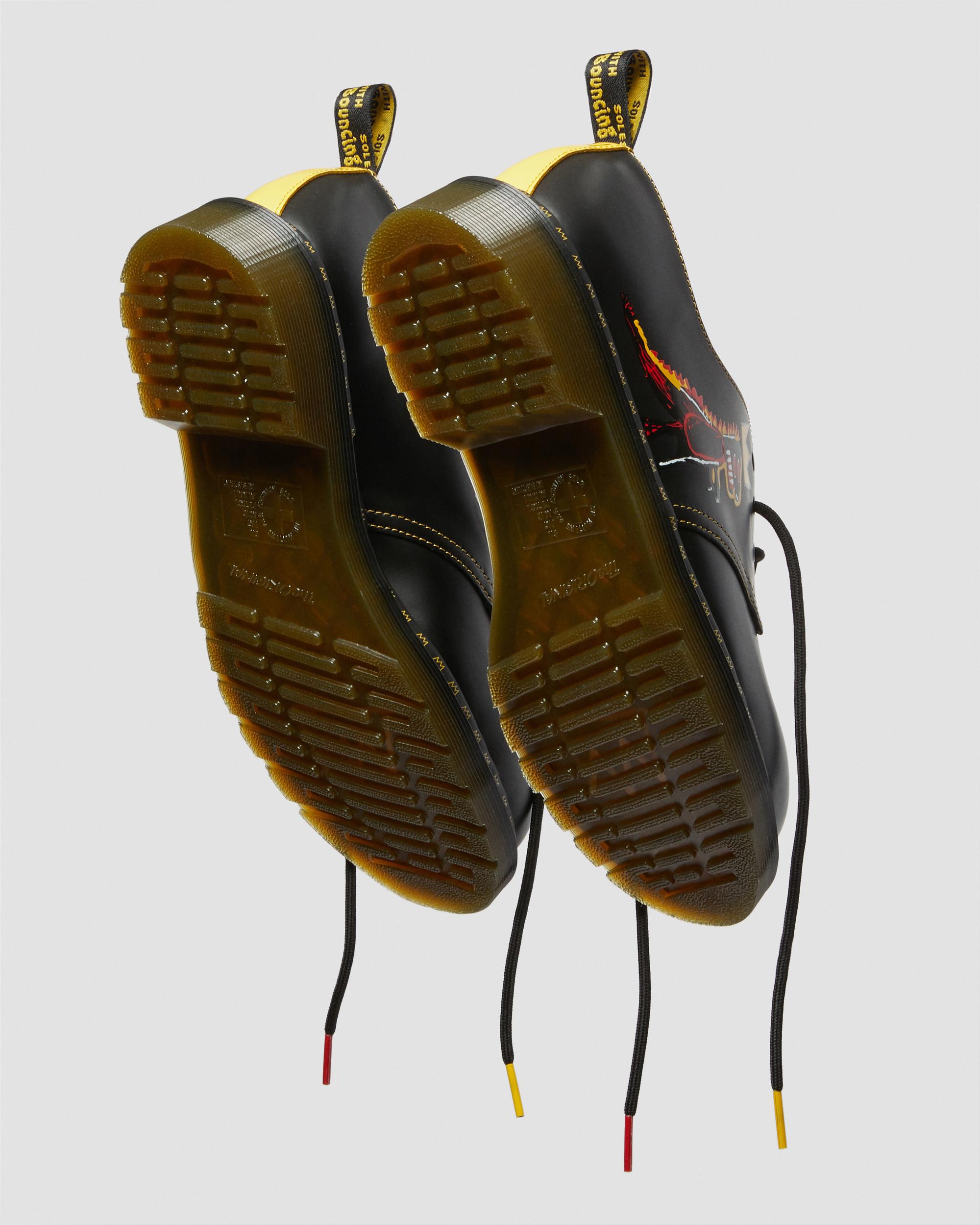 1461 Basquiat Leather Oxford Shoes​ in BLACK+DMS YELLOW | Dr. Martens™