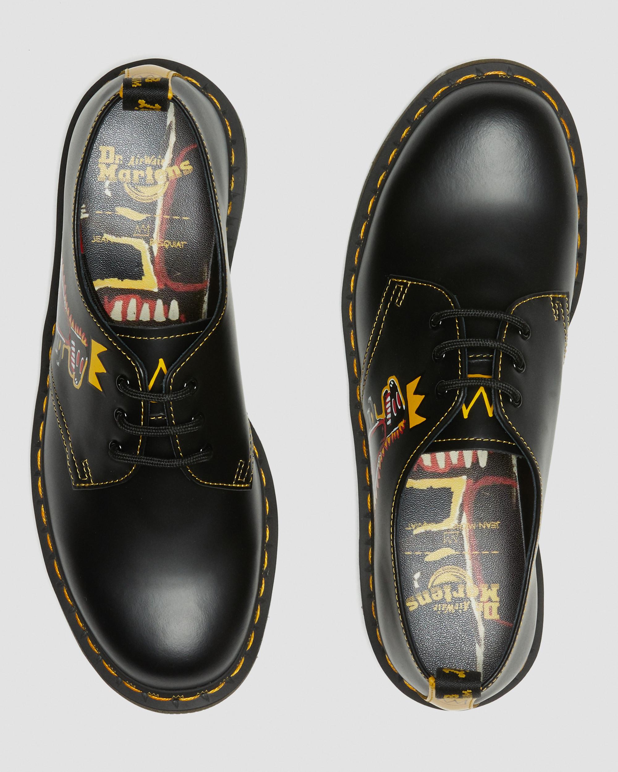 1461 Basquiat Leather Oxford Shoes​ in BLACK+DMS YELLOW | Dr. Martens™