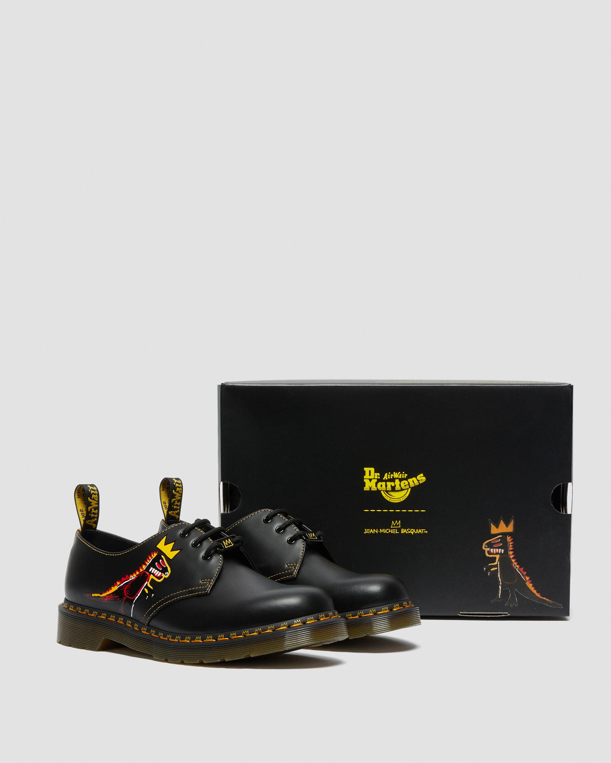 1461 Basquiat Leather Oxford Shoes​ in BLACK+DMS YELLOW | Dr. Martens™