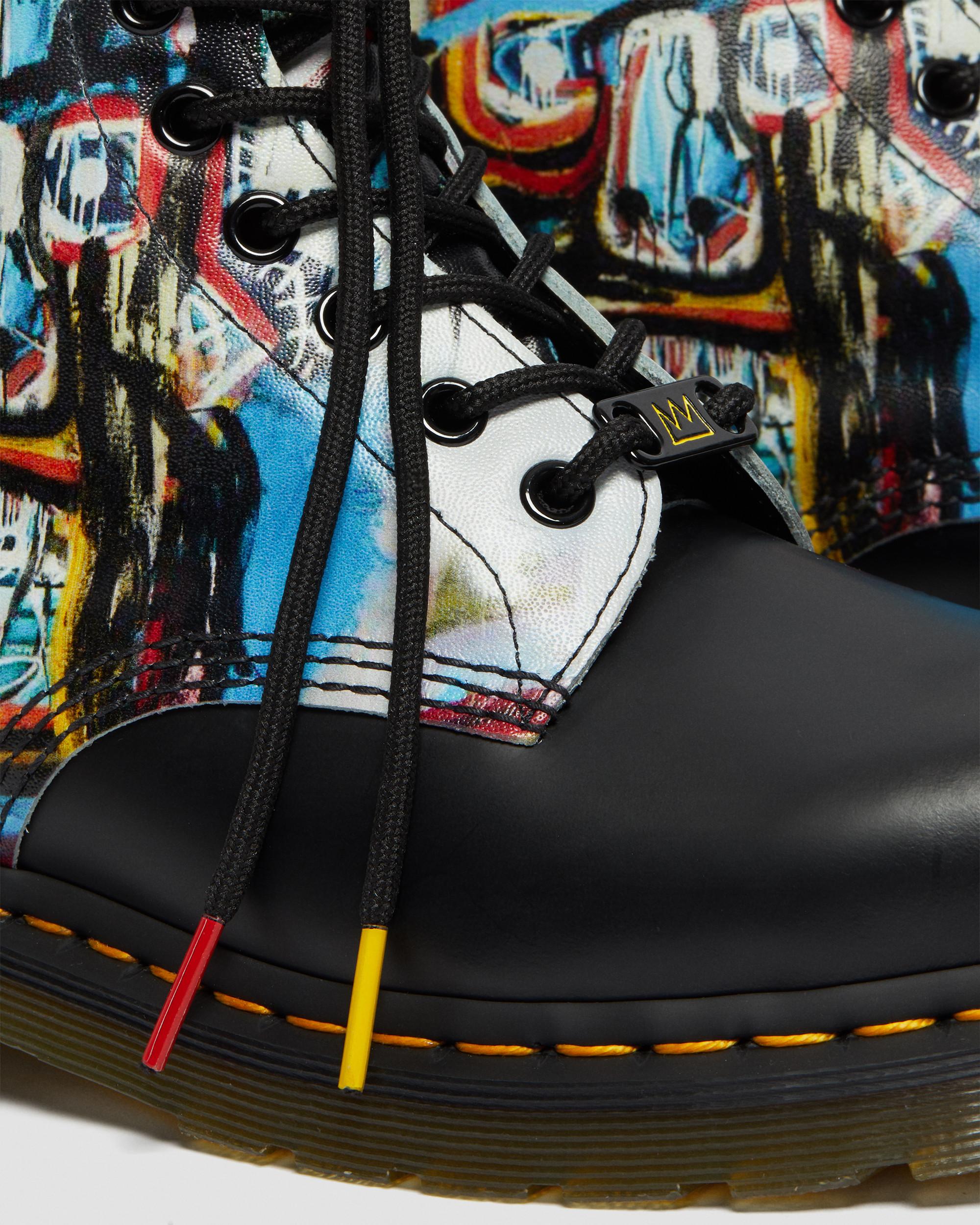 1460 Basquiat Leather Ankle Boots in BLACK+MULTI | Dr. Martens™