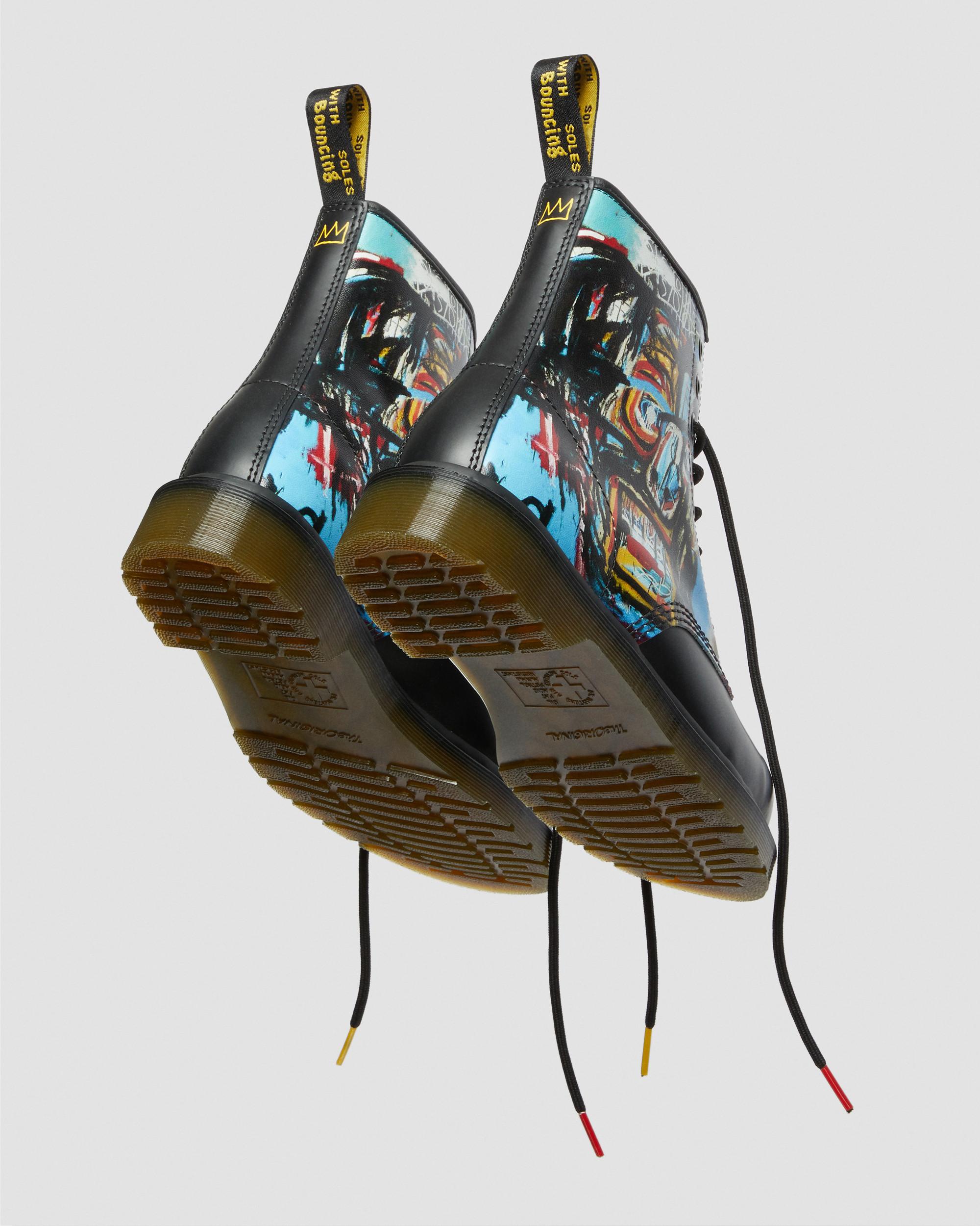 1460 Basquiat Leather Lace Up Boots​ in BLACK+MULTI | Dr. Martens™