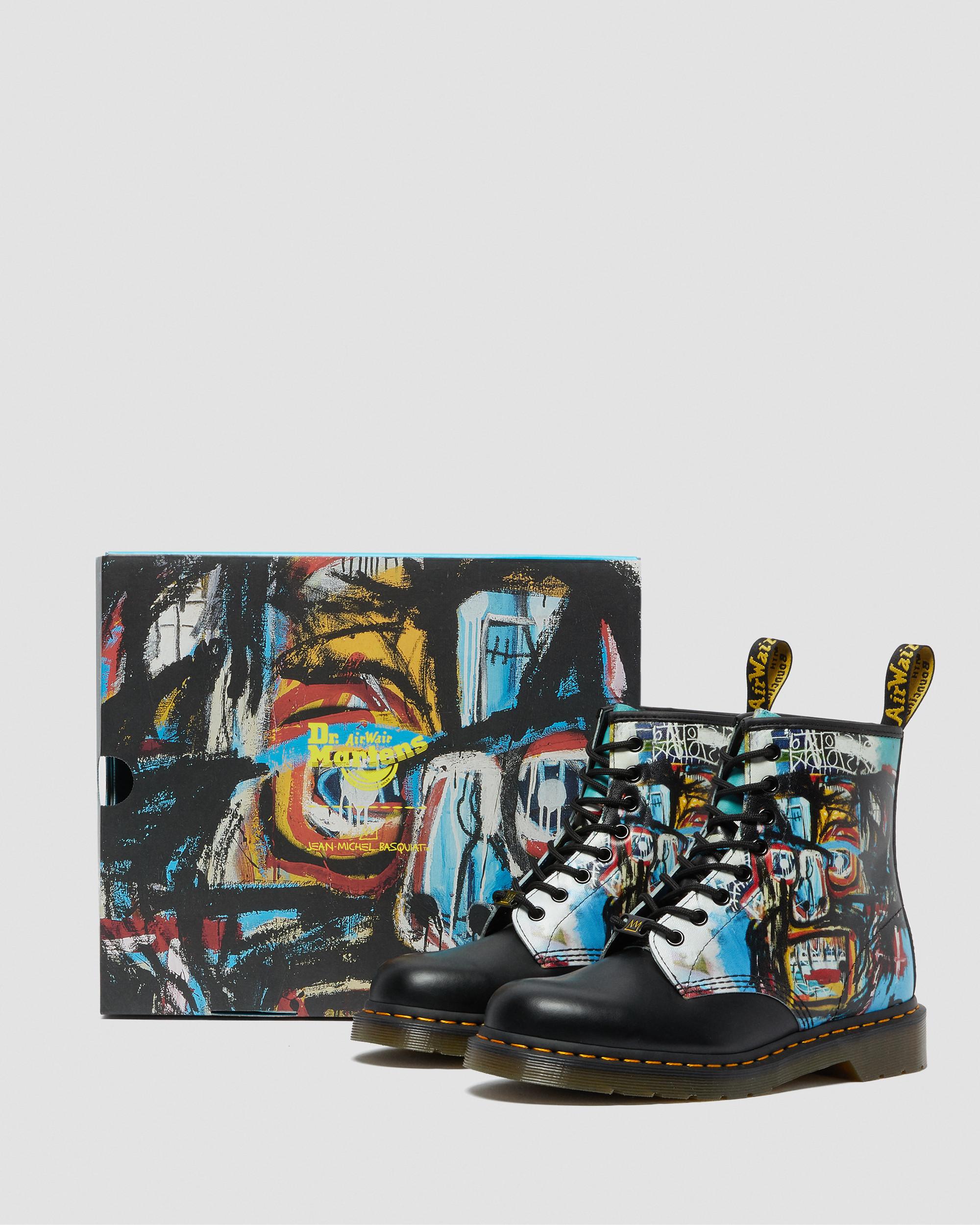 1460 Basquiat Leather Lace Up Boots​ in BLACK+MULTI | Dr. Martens™