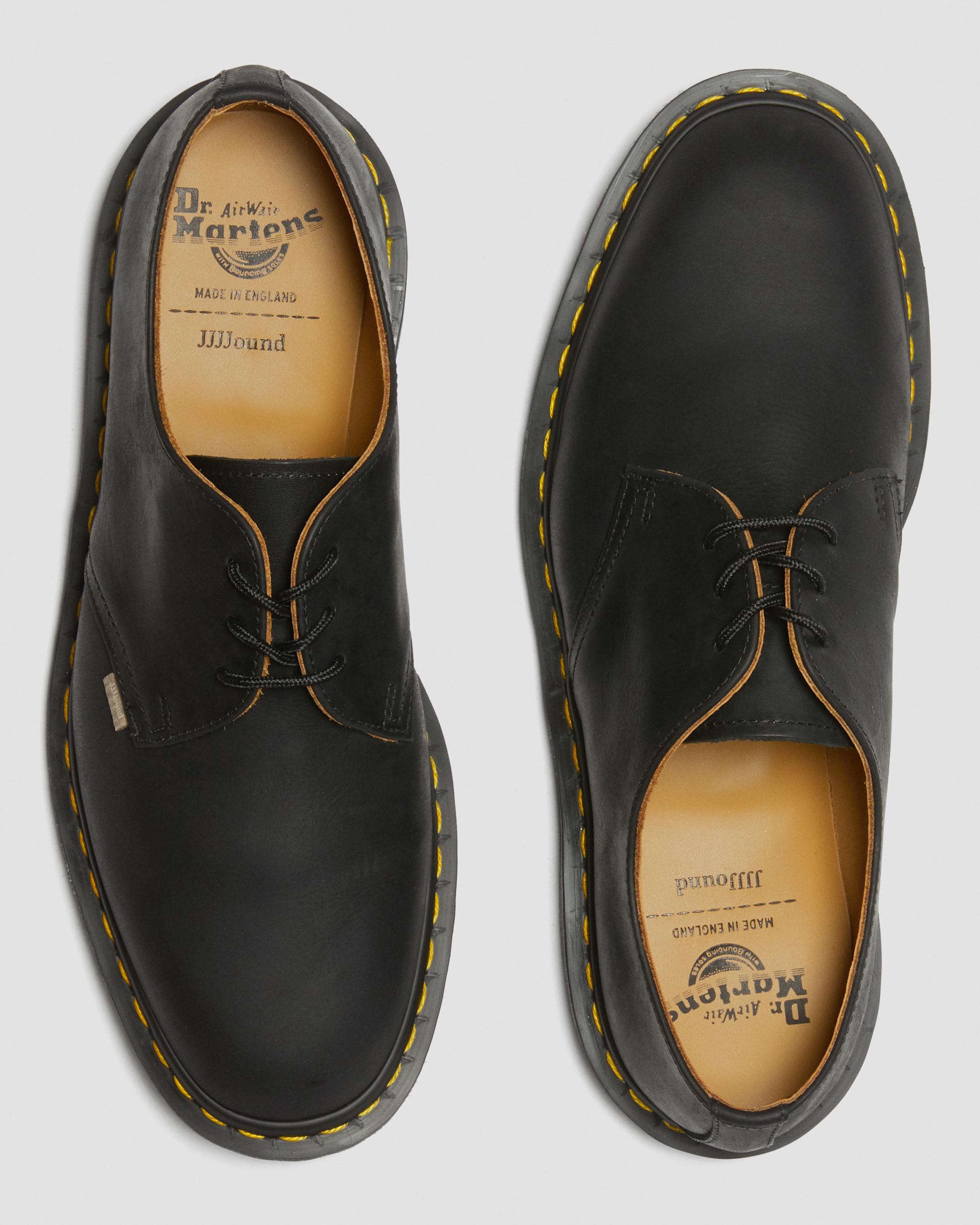 JJJJOUND × Dr.Martens Archie II BLACK Archie II JJJJound Wyoming Leather Lace Up Shoes in BLACK | Dr