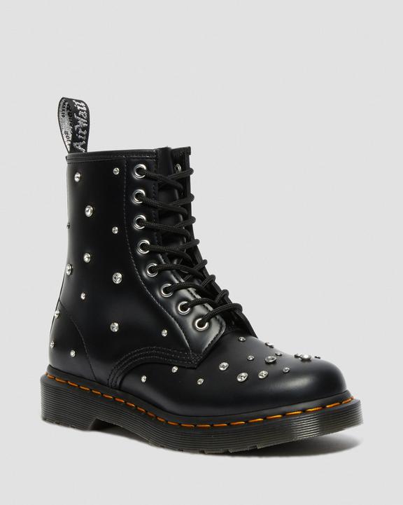1460 Swarovski Leather Lace Up Boots in Black | Dr. Martens 1460 Swarovski Leather Lace Up Boots in Black | Dr. Martens