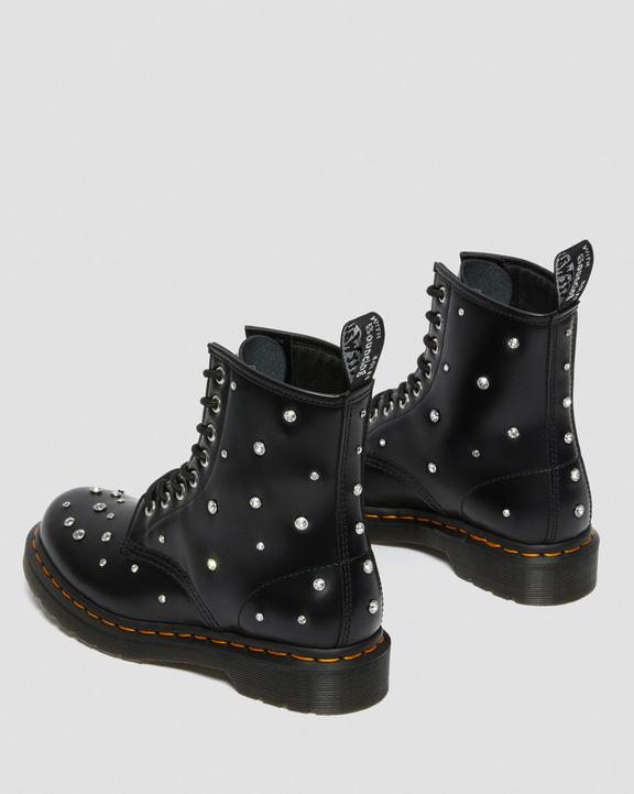 1460 ​EMBELLISHED WITH CRYSTALS FROM SWAROVSKI® 1460 Swarovski Leather Lace Up Boots Dr. Martens