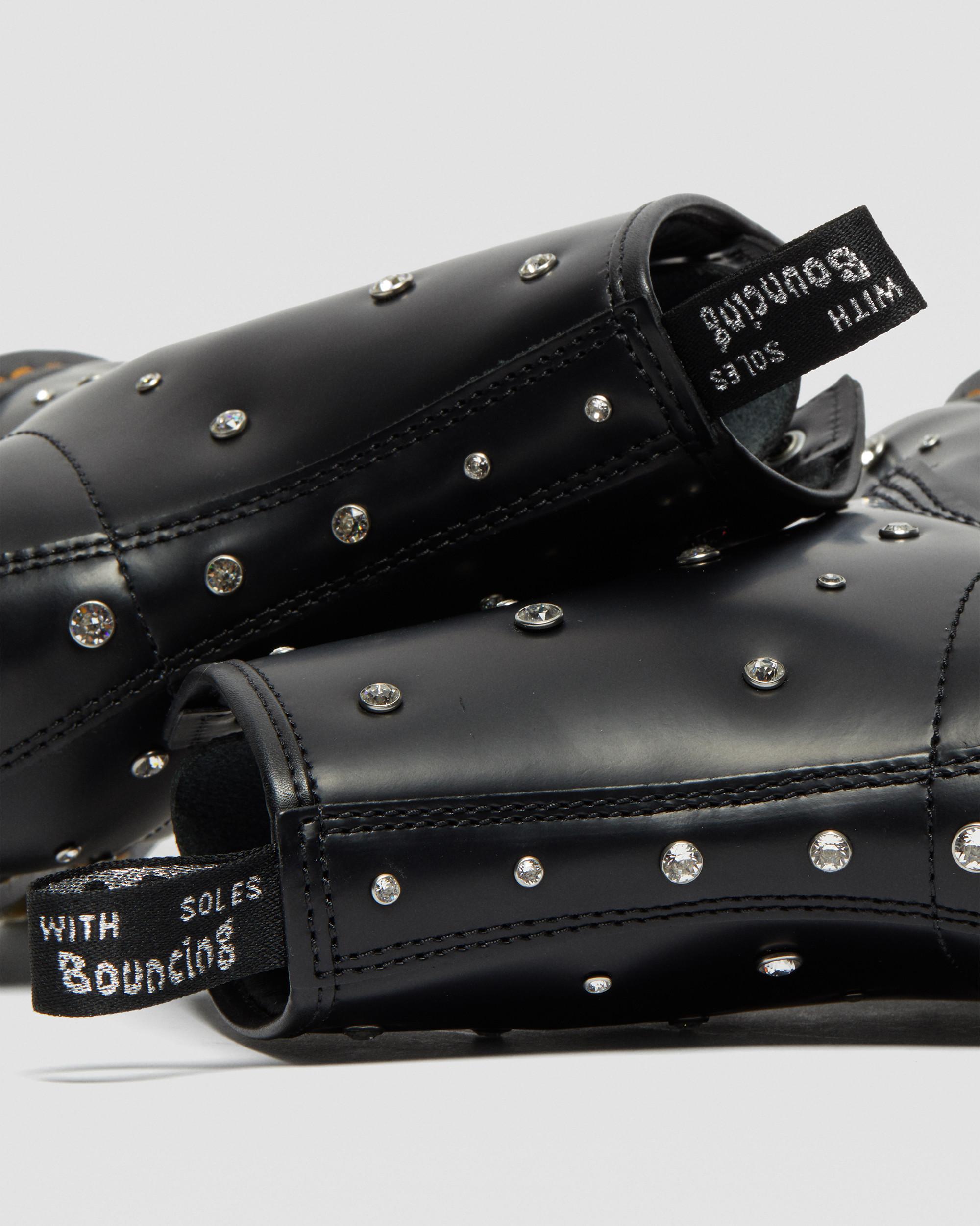1460 Swarovski Leather Lace Up Boots in BLACK | Dr. Martens™