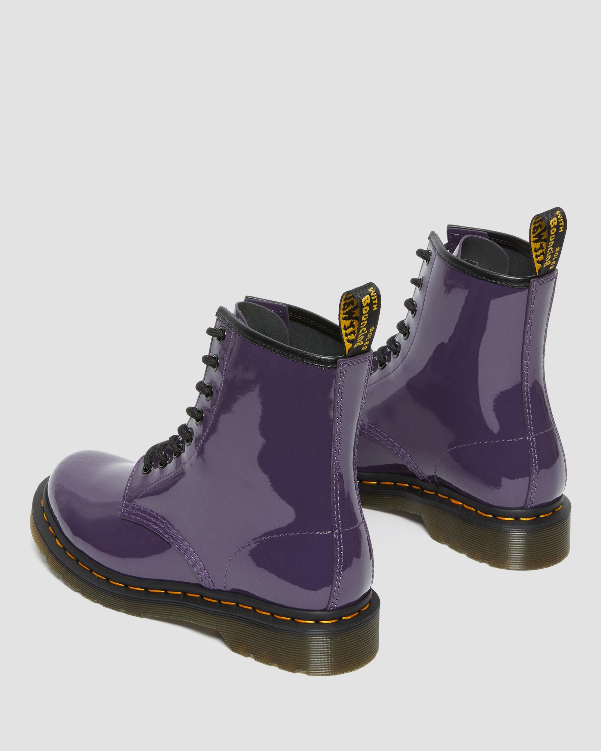 1460 Patent Leather Lace Up Boots in Blackcurrant | Dr. Martens