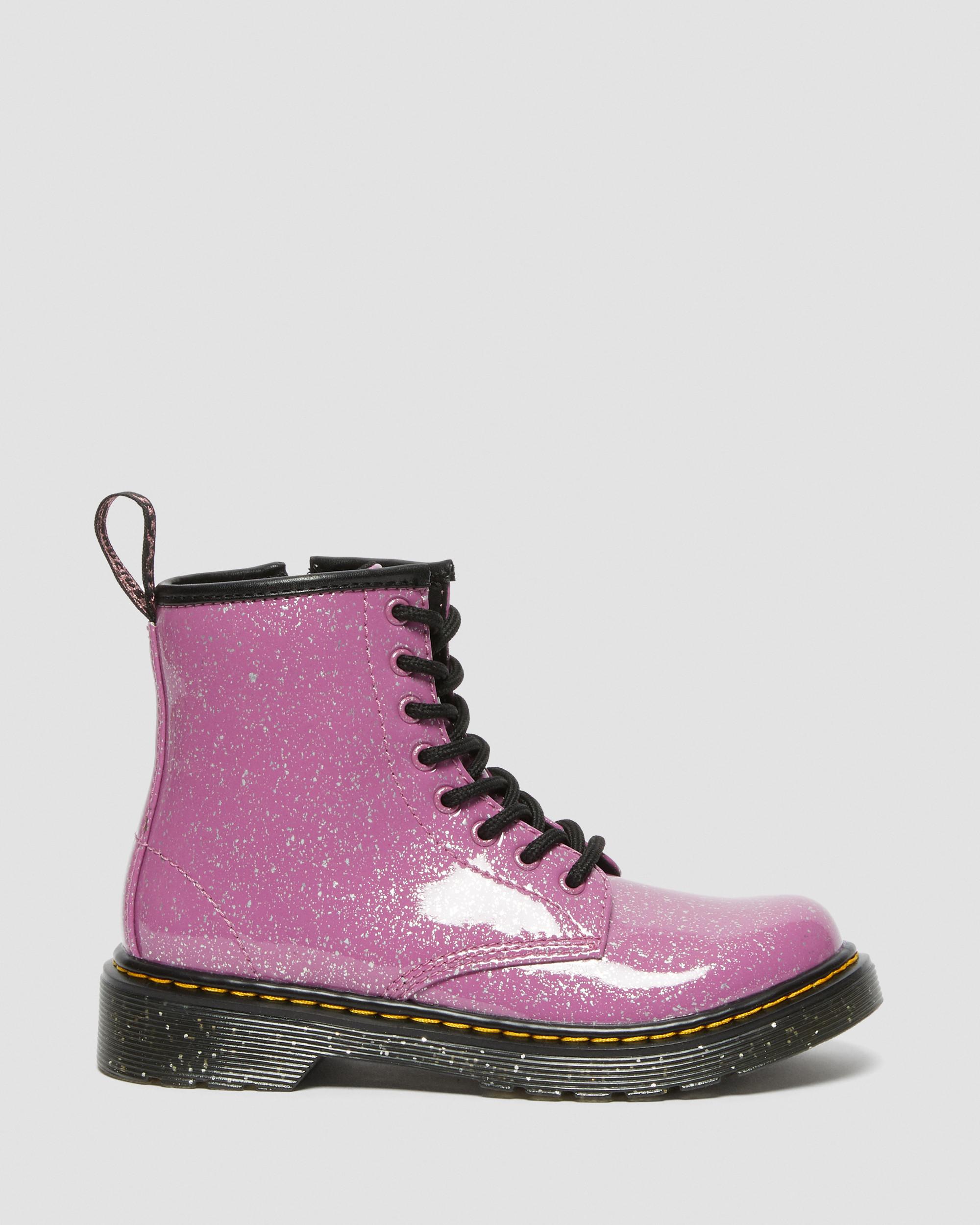 Junior 1460 Glitter Lace Up Boots, Pink | Dr. Martens