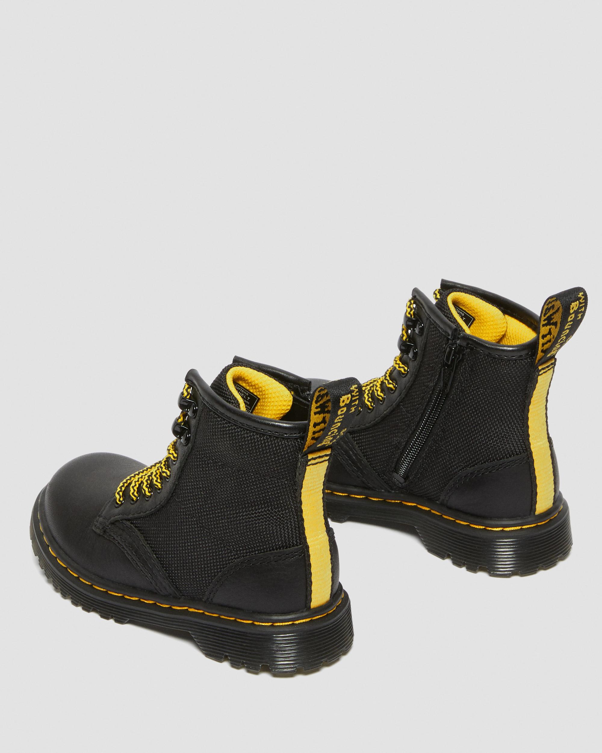 Toddler 1460 Panel Leather Lace Up Boots in Black