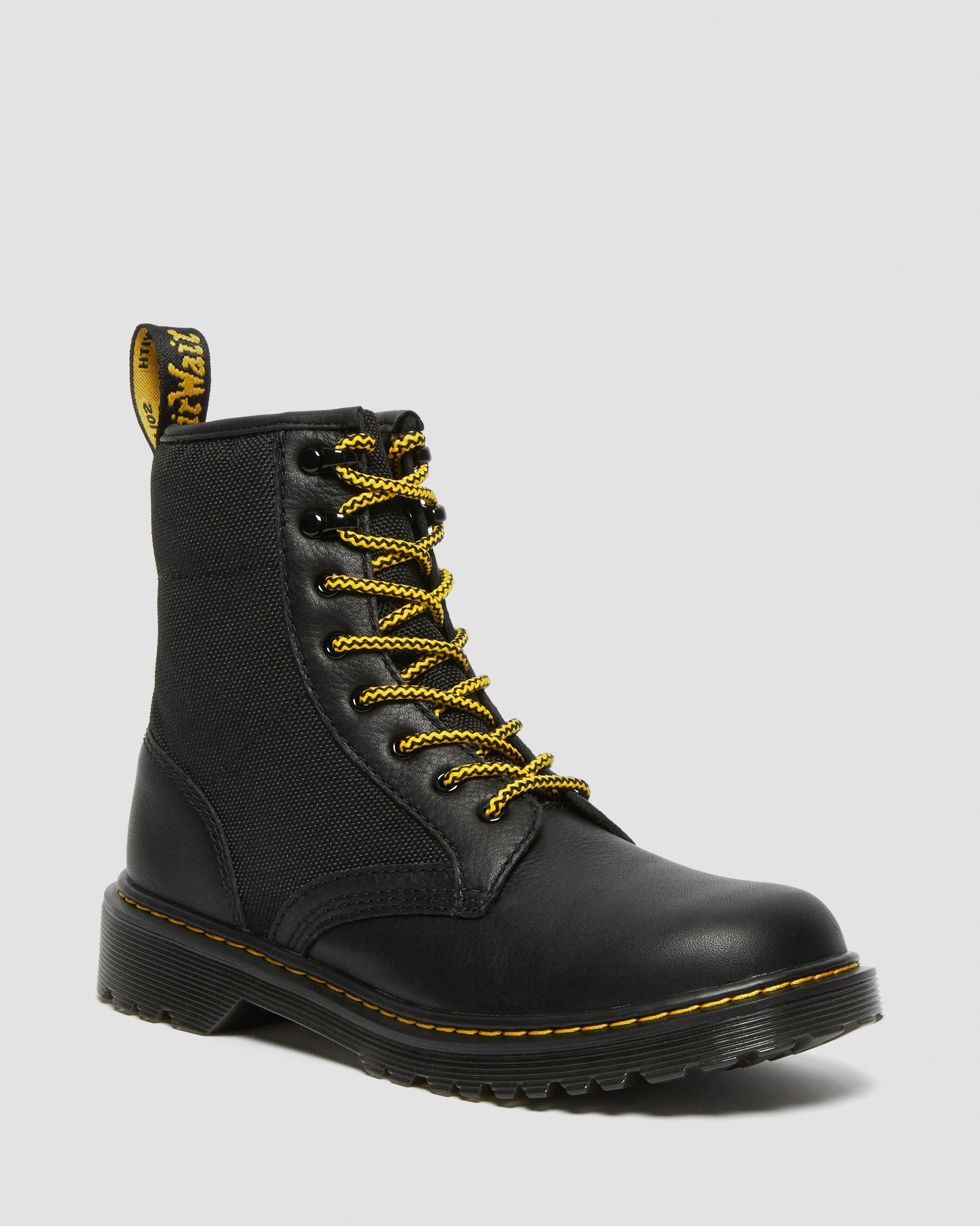 Youth 1460 Panel Leather Lace Up Boots in BLACK | Dr. Martens™