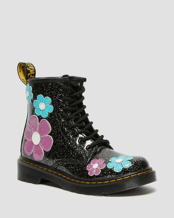 1460 JJunior 1460 Glitter Patent Leather Lace Up Boots Dr. Martens