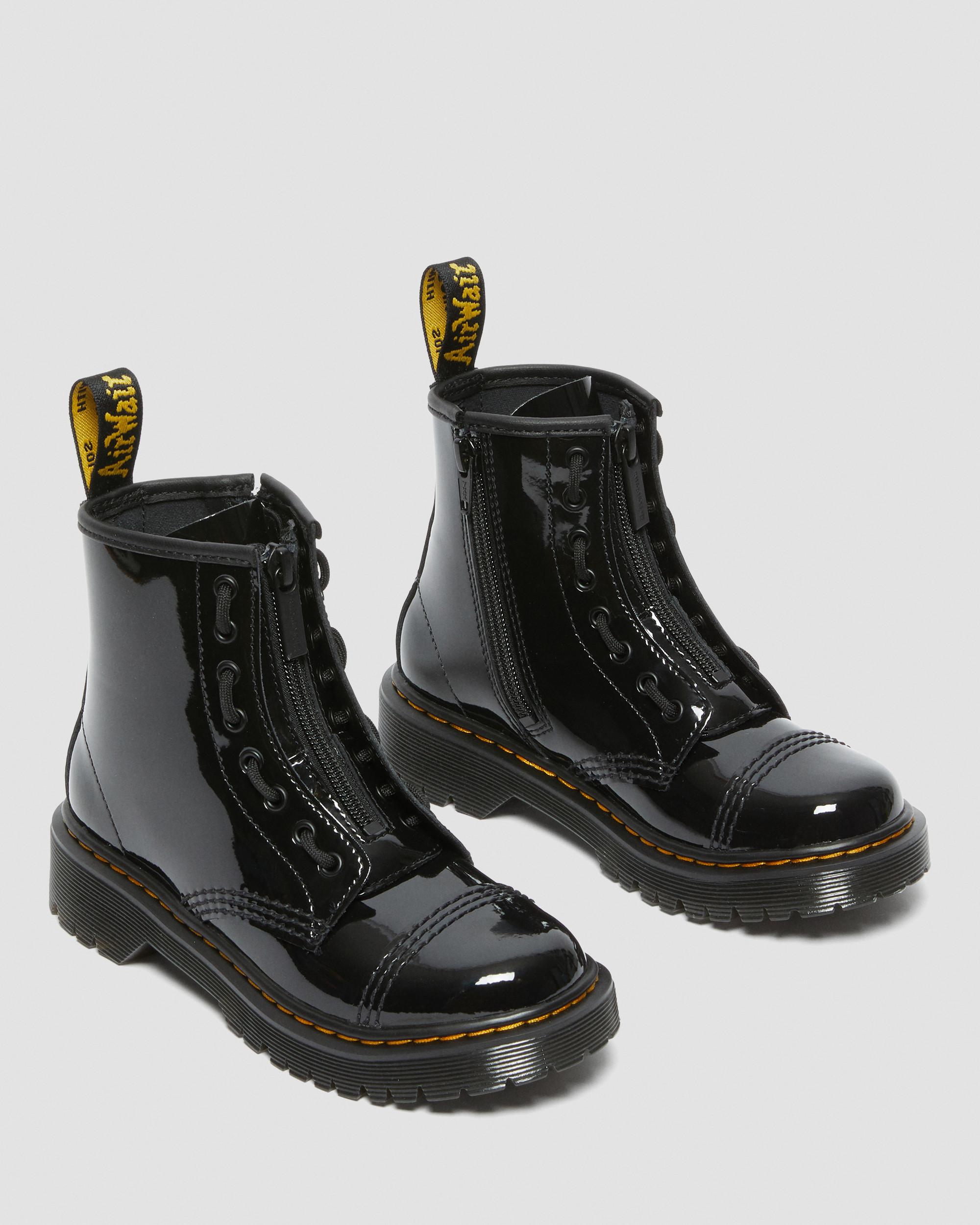 Junior Sinclair Bex Patent Leather Boots in Black | Dr. Martens