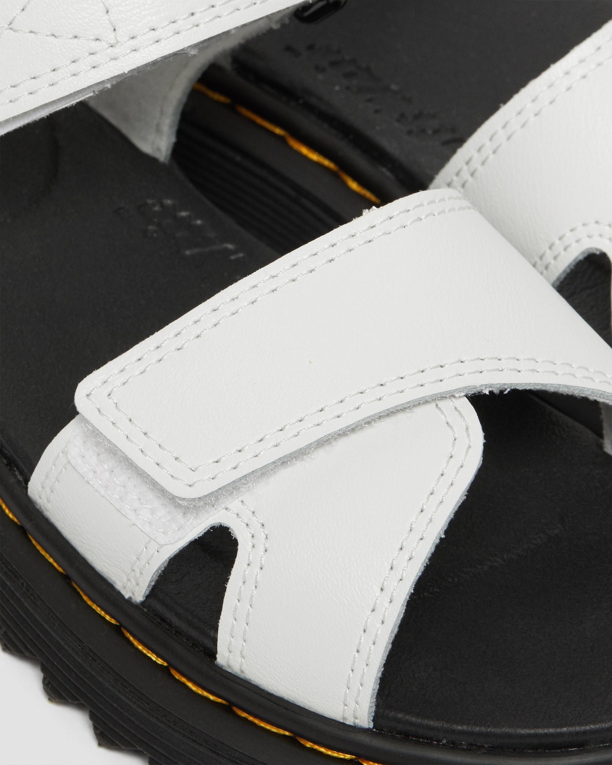 Junior Vossie Leather Sandals in WHITE | Dr. Martens™