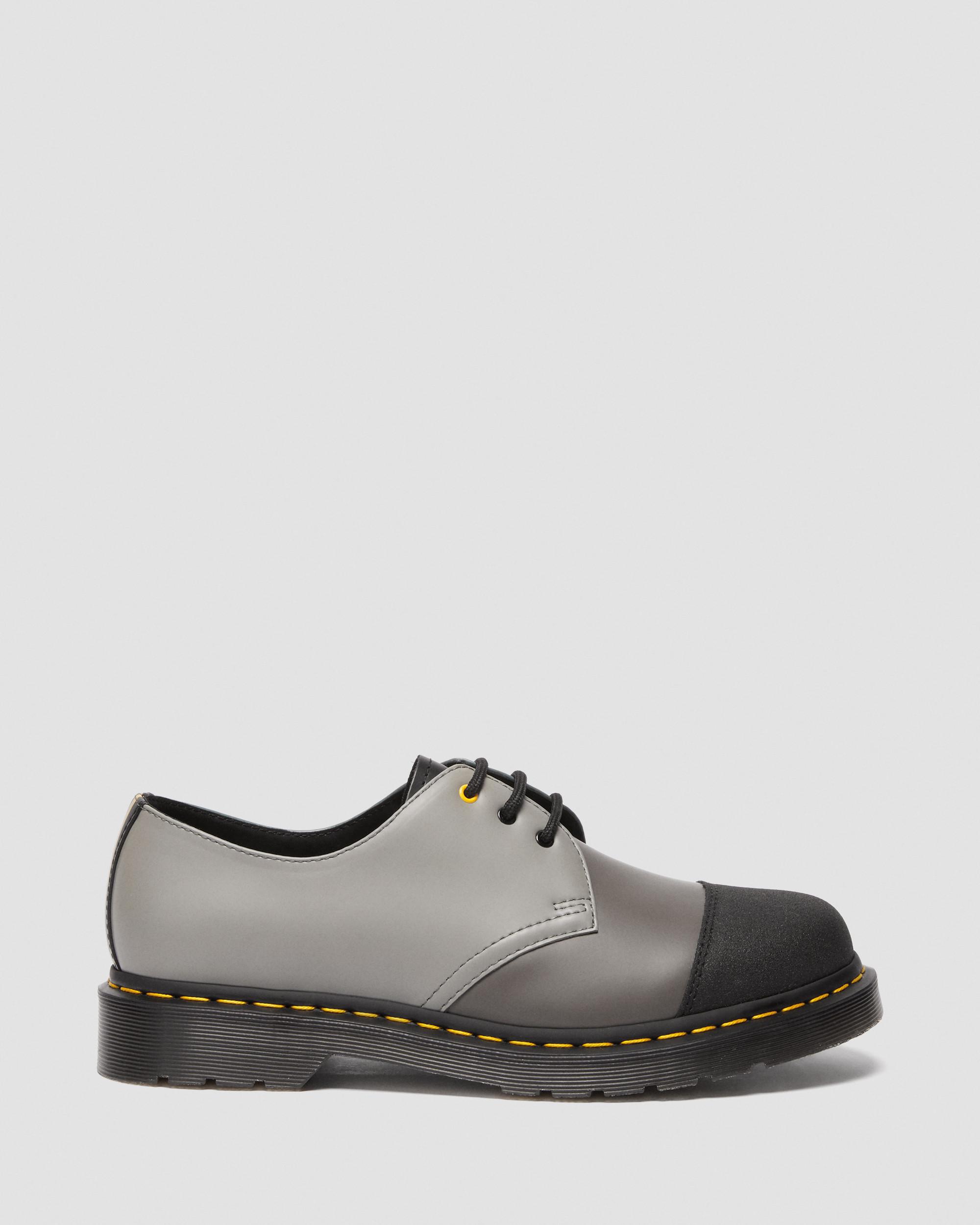 1461 London Smooth Leather Oxford Shoes in BLACK+CHARCOAL+STEEL