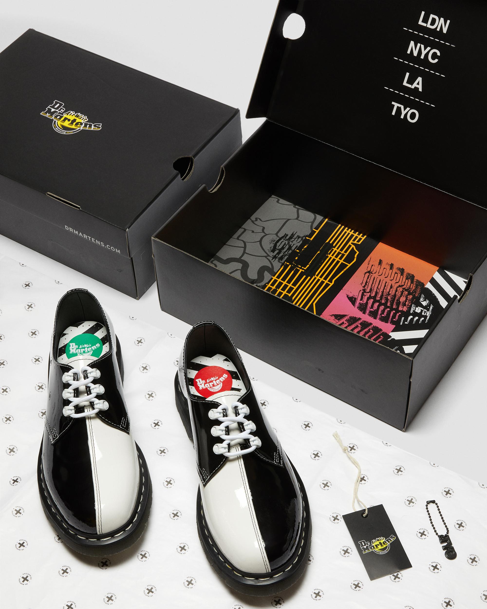 1461 Tokyo Patent Leather Shoes in BLACK+WHITE | Dr. Martens™