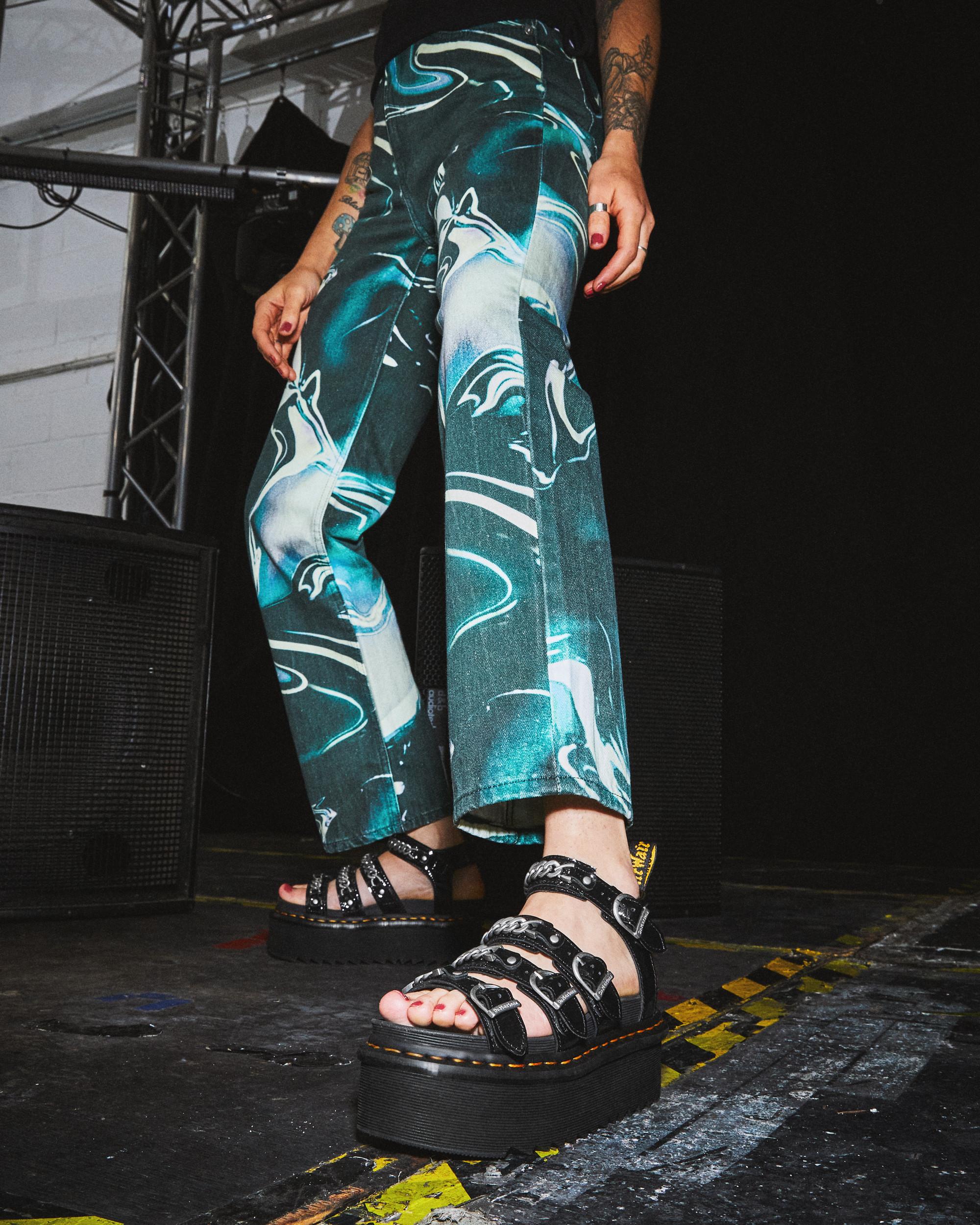 Blaire Ii Quad Patent Platform Sandals in BLACK | Dr. Martens™