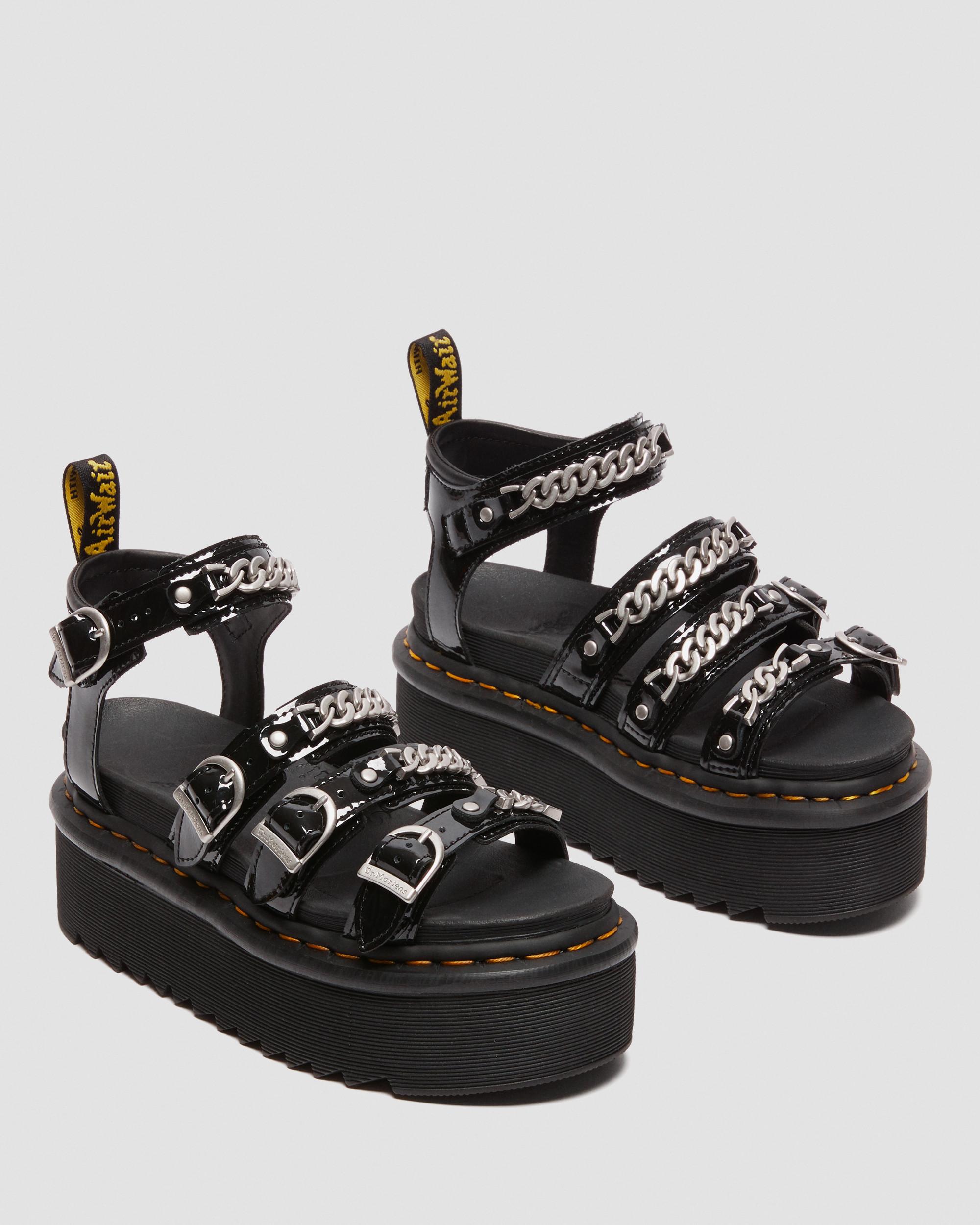 Blaire Ii Quad Patent Platform Sandals in BLACK | Dr. Martens™