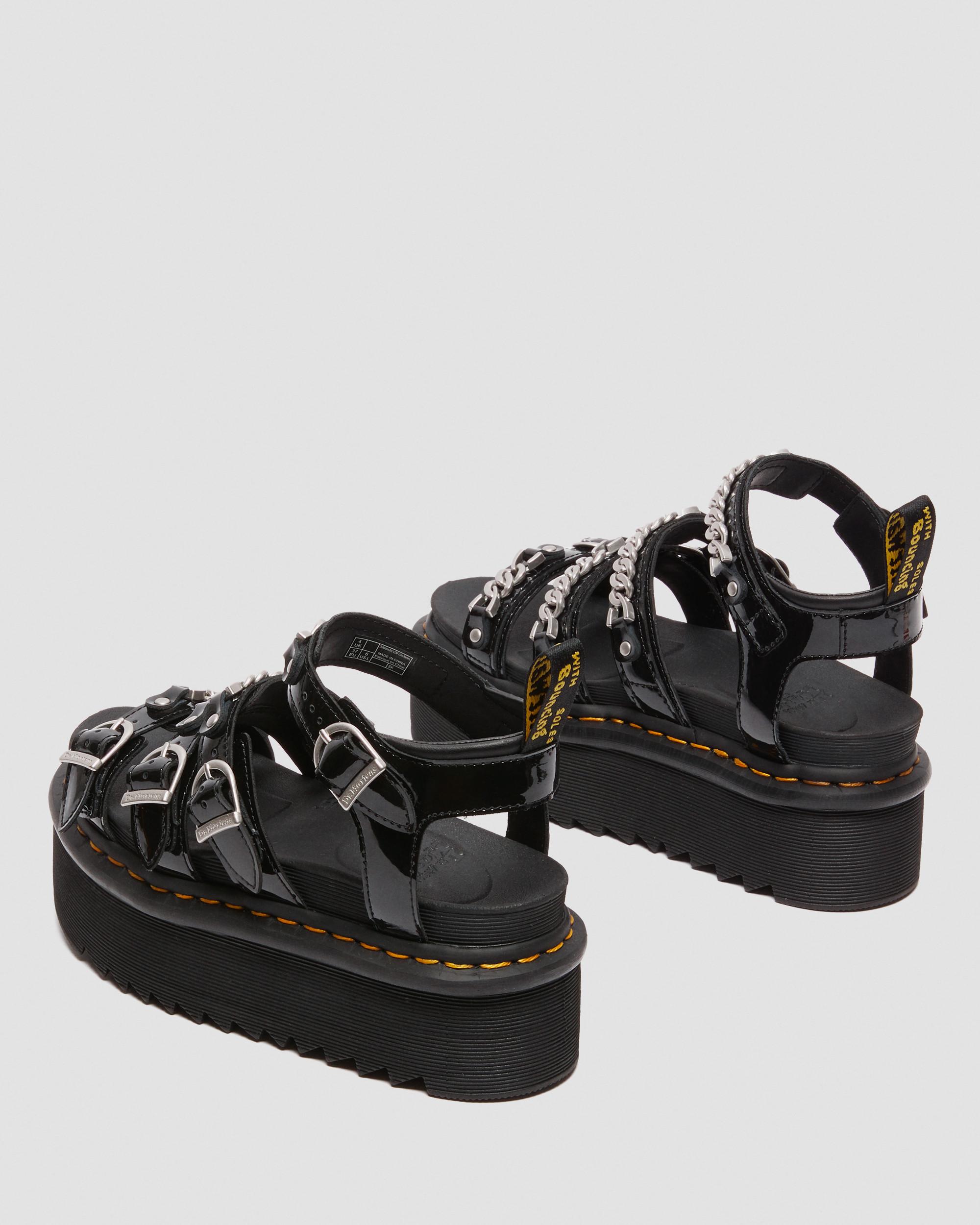 Dr. Martens BLAIRE Ⅱ QUAD CHAIN サンダル　UK5 Blaire Ii Quad Patent Platform Sandals in BLACK | Dr. Martens™