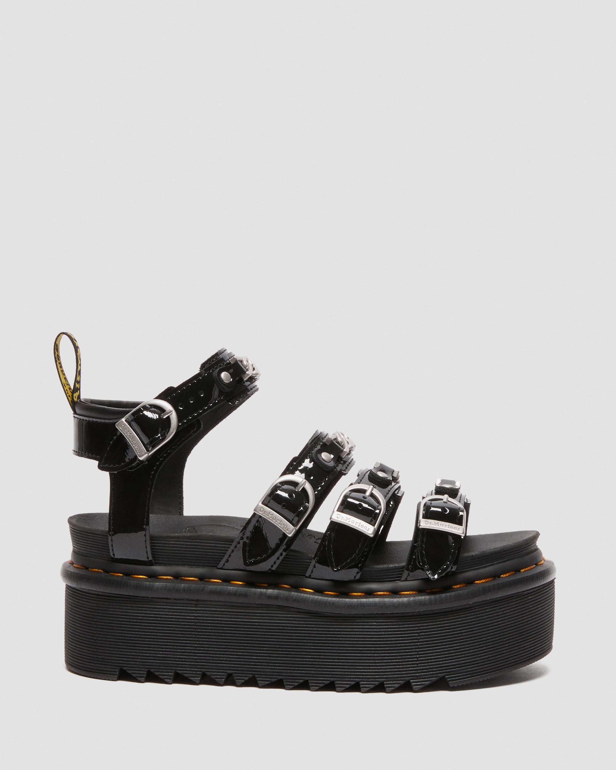 Blaire Ii Quad Patent Platform Sandals in BLACK | Dr. Martens™