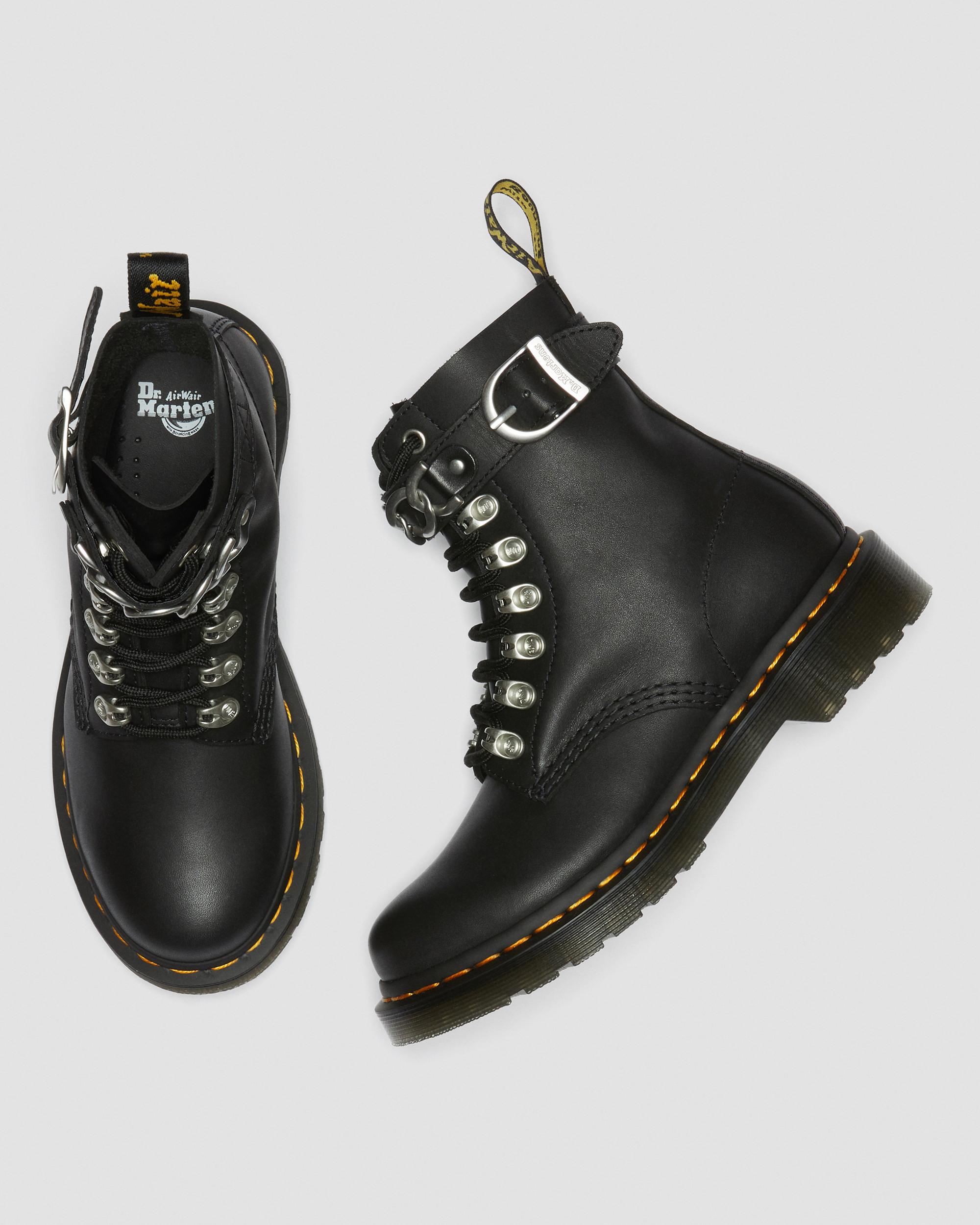 Womens Black Dr. Martens 1460 Pascal Chain Boots