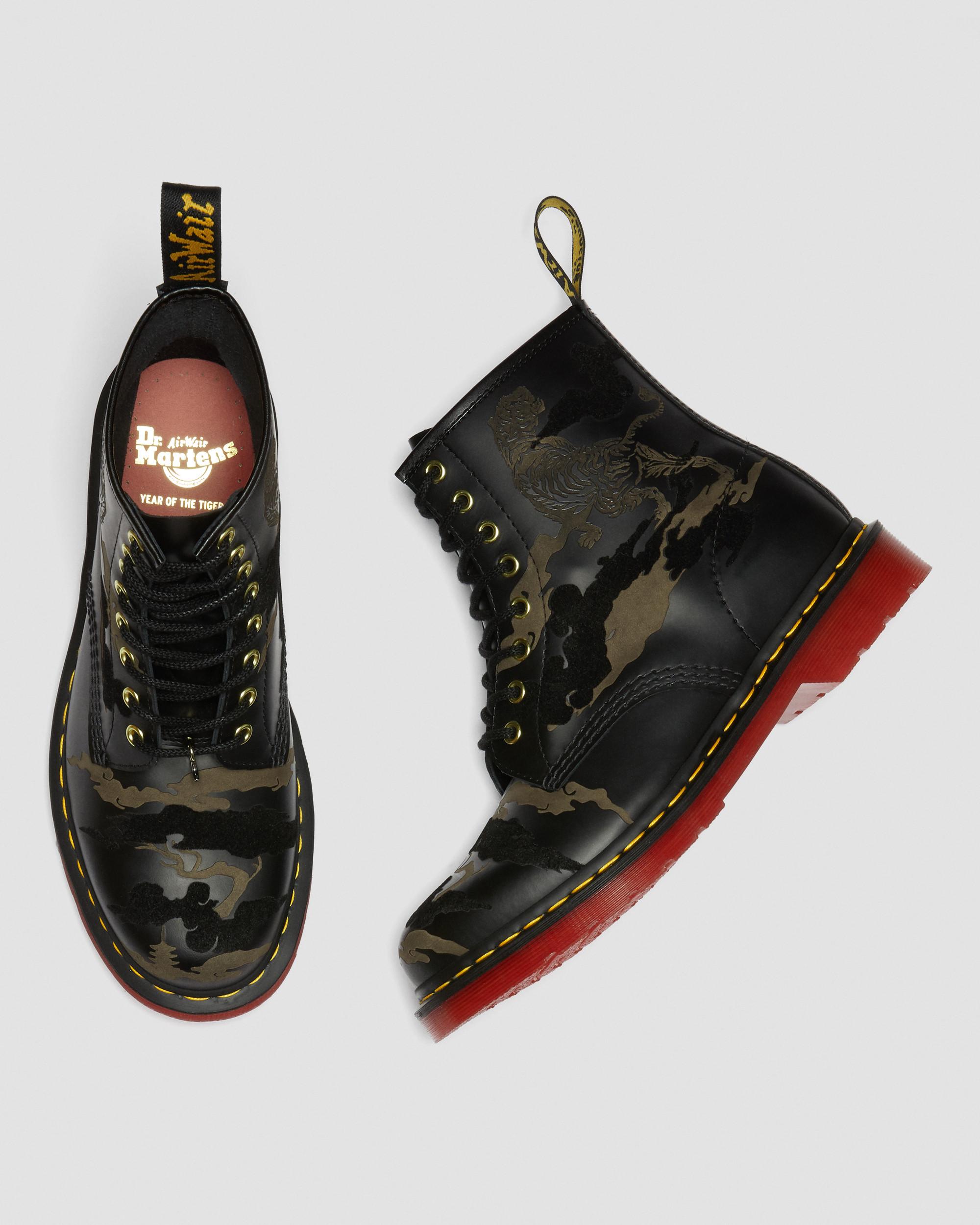 DR MARTENS 1460 Year of The Tiger Leather Lace Up Boots