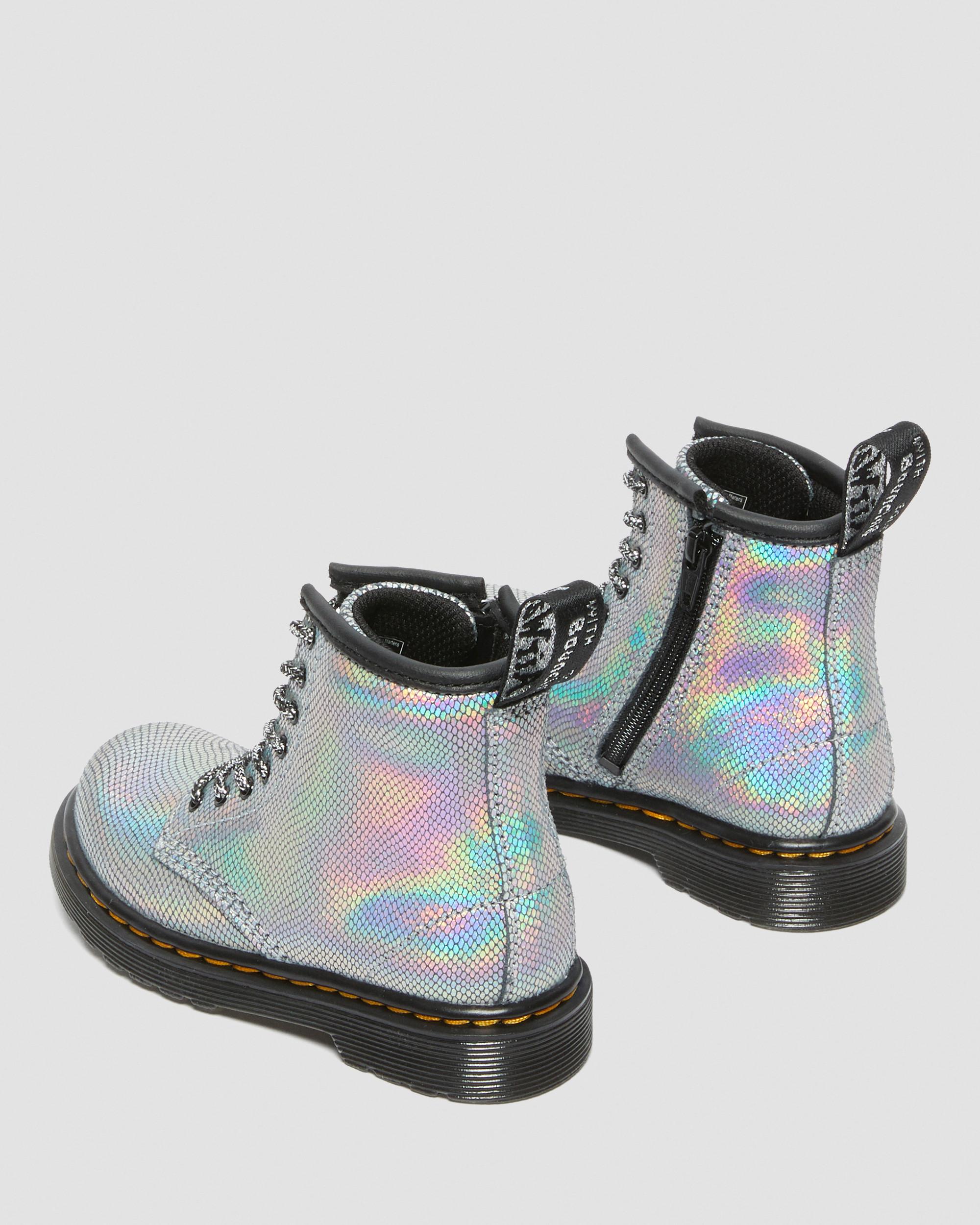 Toddler 1460 Iridescent Reptile Leather Lace Up Boots in