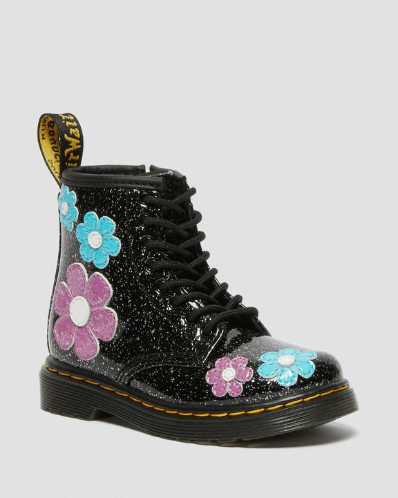 1460 TToddler 1460 Glitter Patent Leather Lace Up Boots Dr. Martens