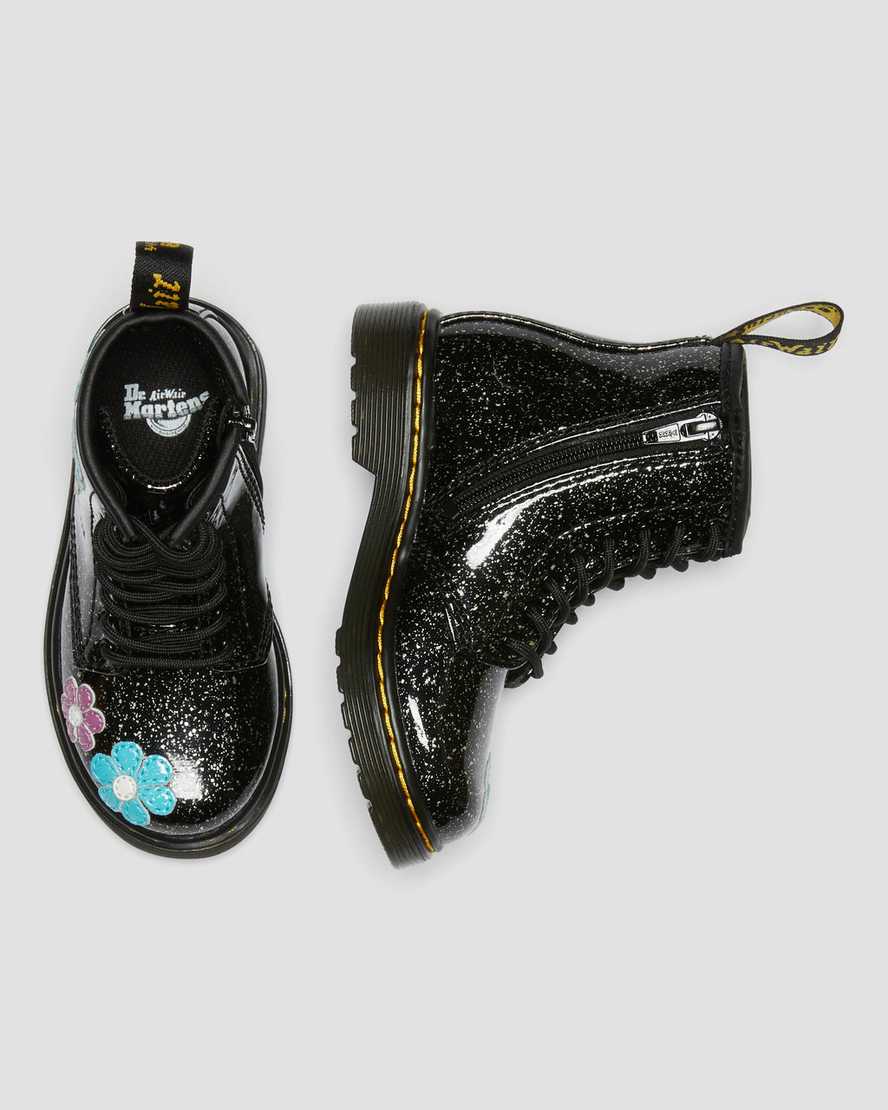 1460 TToddler 1460 Glitter Patent Leather Lace Up Boots Dr. Martens