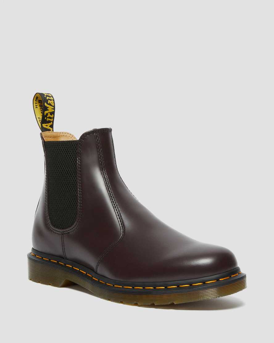 2976 Yellow Stitch Burgundy Smooth Leather Chelsea Boots2976 Yellow Stitch Smooth Leather Chelsea Boots Dr. Martens