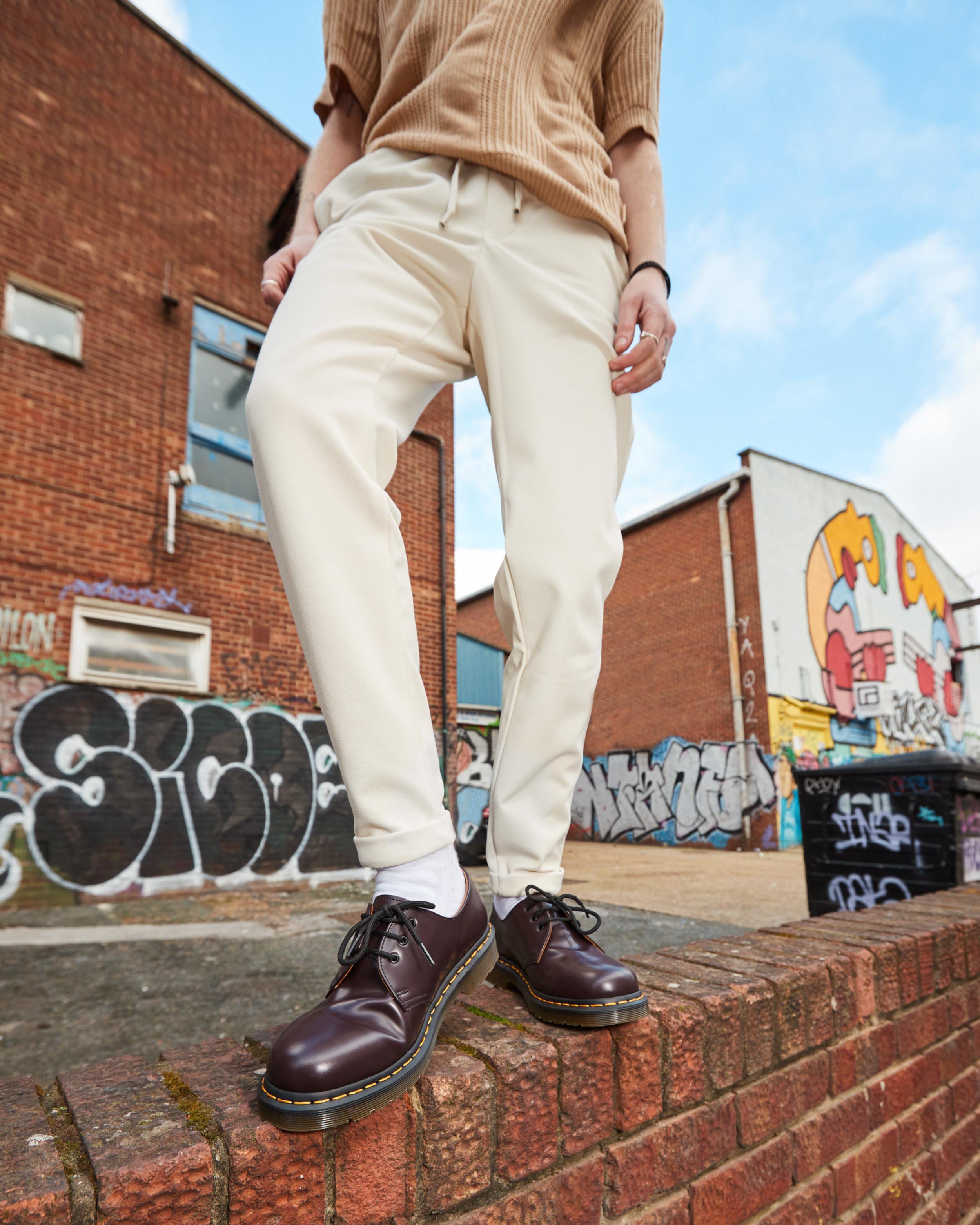 burgundy doc martens shoes