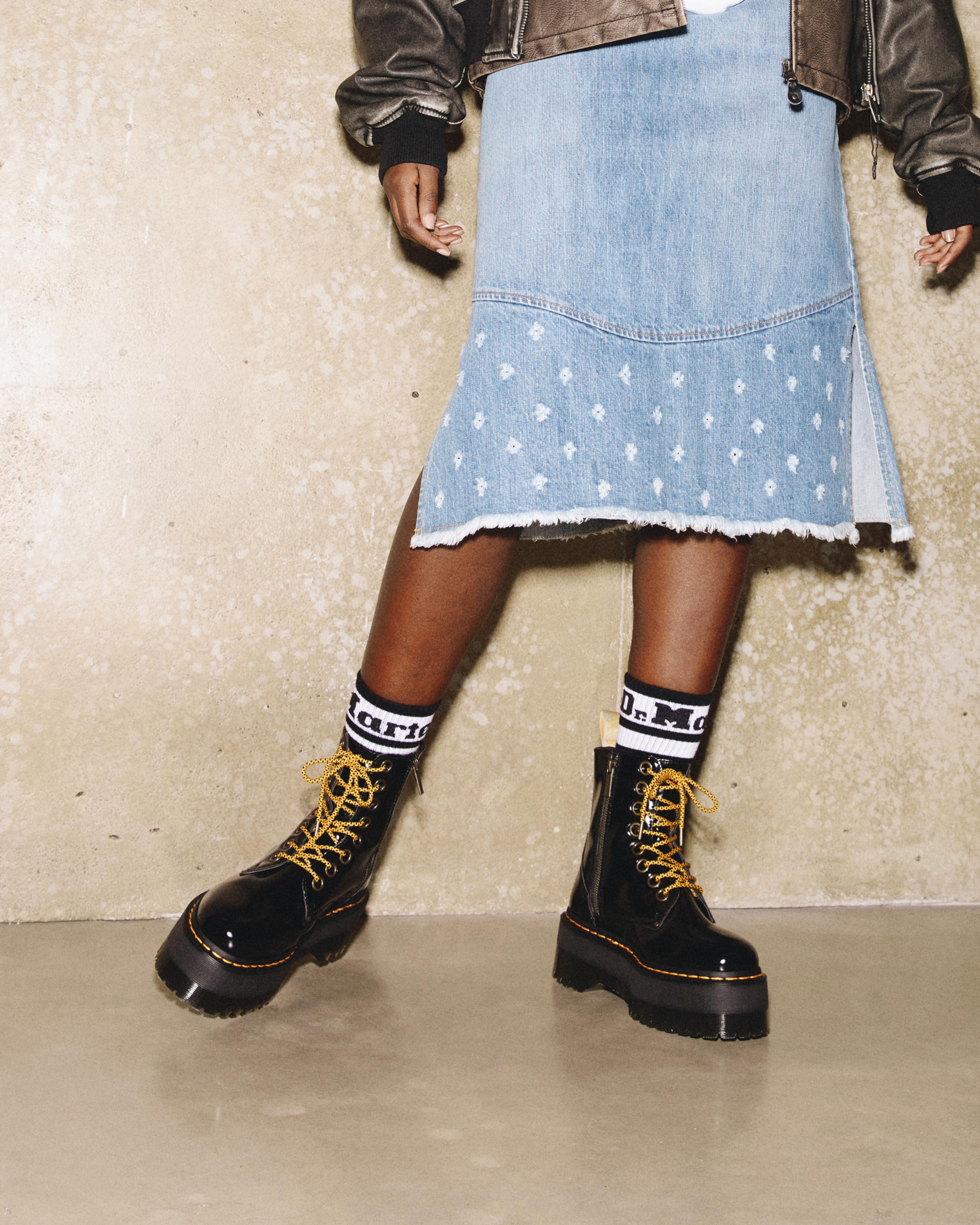 Vegan Jadon Boot Max Platforms in BLACK | Dr. Martens™