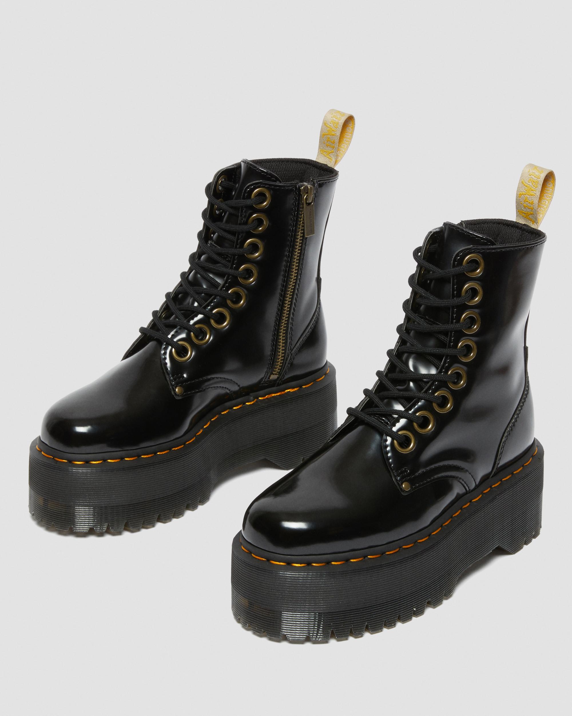 Jadon Max Vegan Platform Boots in Black