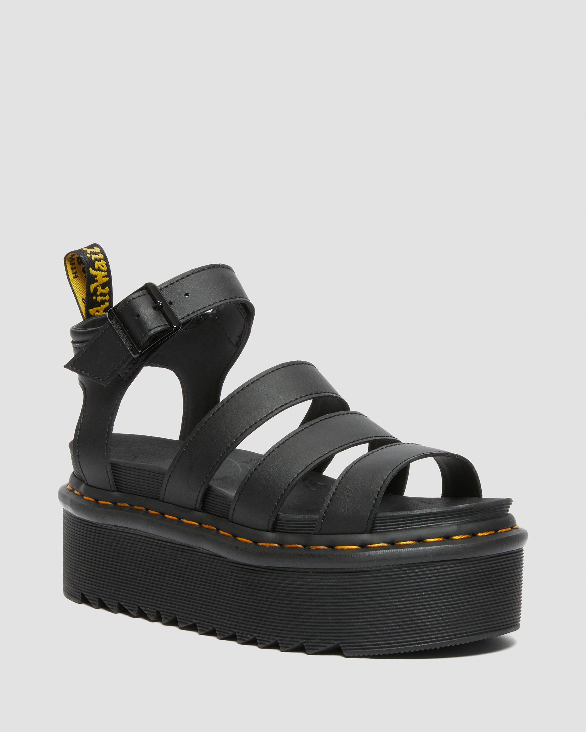 Sandales plateformes Quad Blaire en cuir Hydro in Black