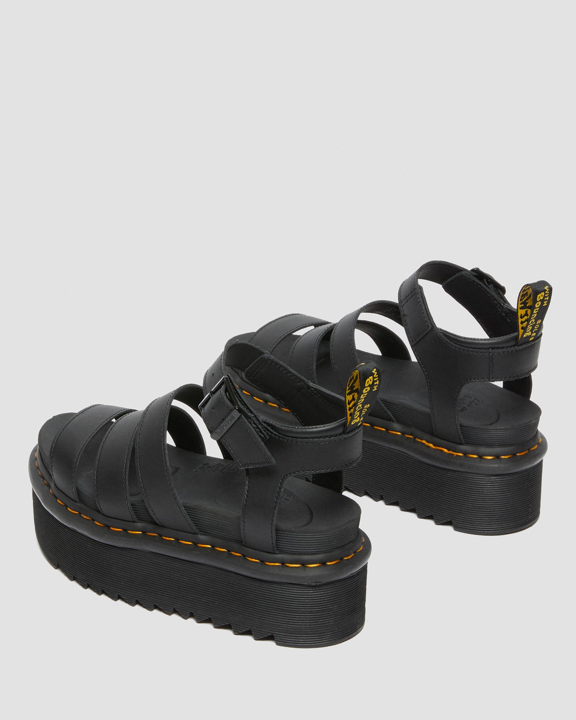 Blaire Quad Hydro Leather Platform Sandals | Dr. Martens