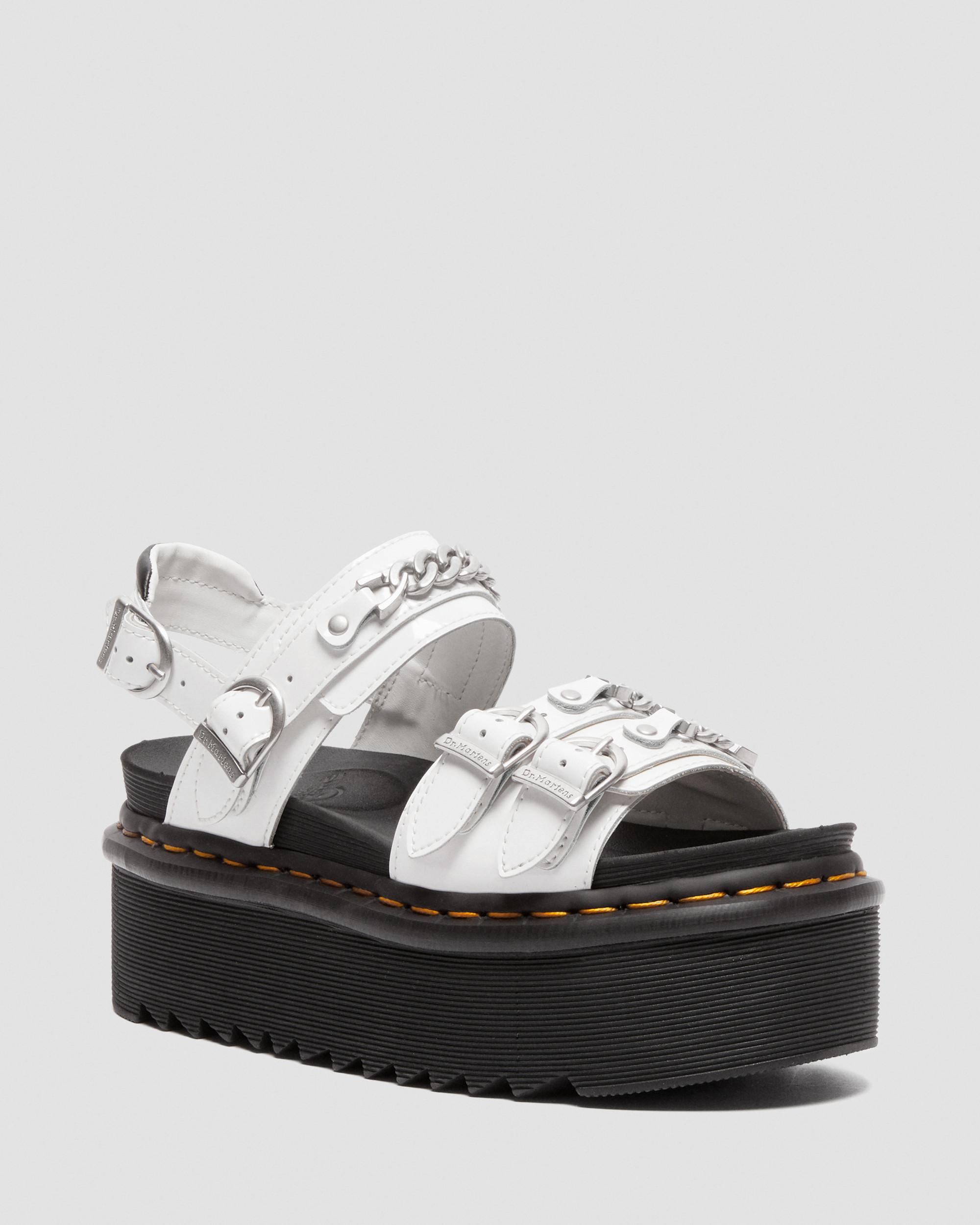 Voss Ii Quad Patent Platform Sandals in WHITE | Dr. Martens™