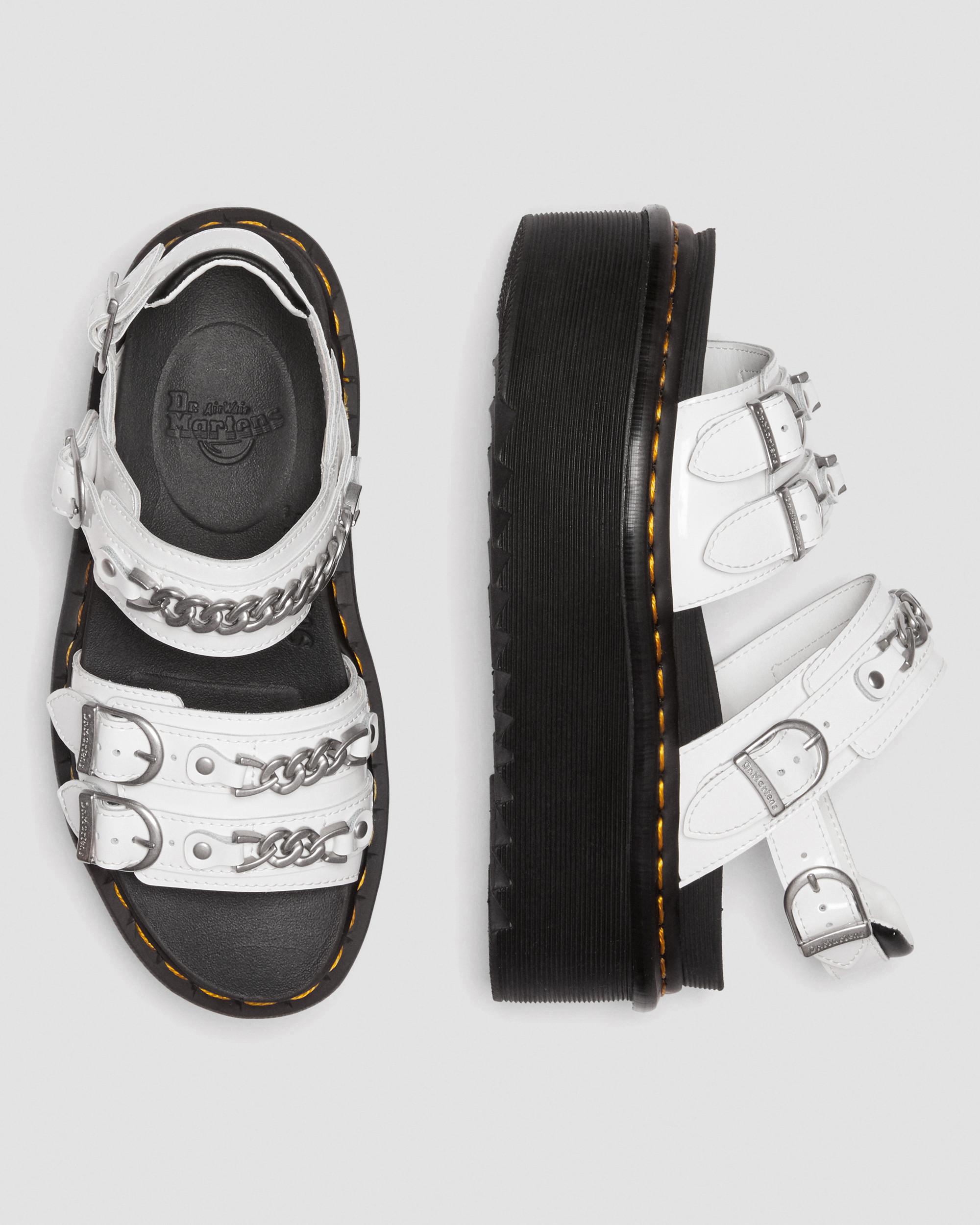 Voss Ii Quad Patent Platform Sandals in WHITE | Dr. Martens™