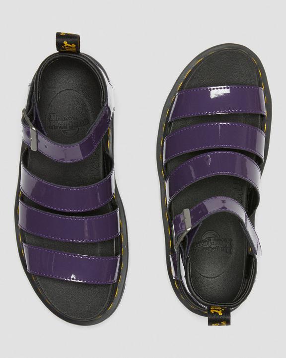 Blaire Patent Leather Strap Sandals in Blackcurrant | Dr Blaire Patent Leather Strap Sandals in Blackcurrant | Dr