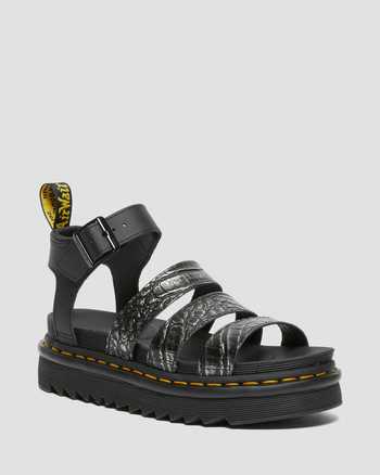 Blaire Women's Wild Croc Leather Sandals