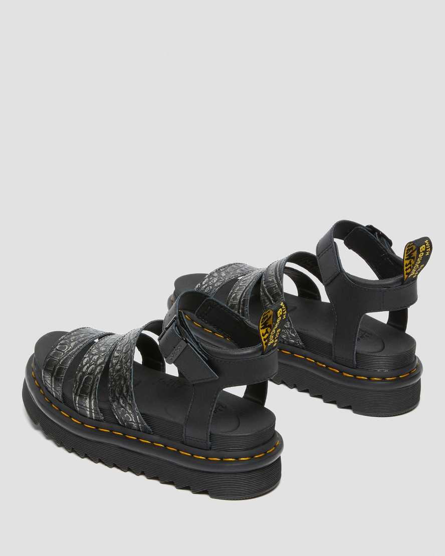 Blaire Wild Croc Leather Strap SandalsBlaire Women's Wild Croc Leather Sandals | Dr Martens