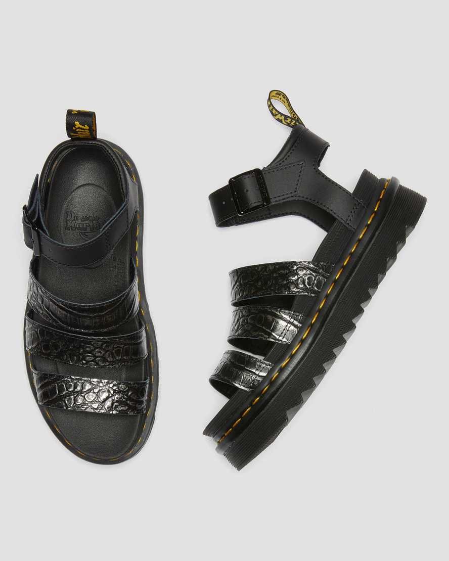Blaire Wild Croc Leather Strap SandalsBlaire Women's Wild Croc Leather Sandals | Dr Martens