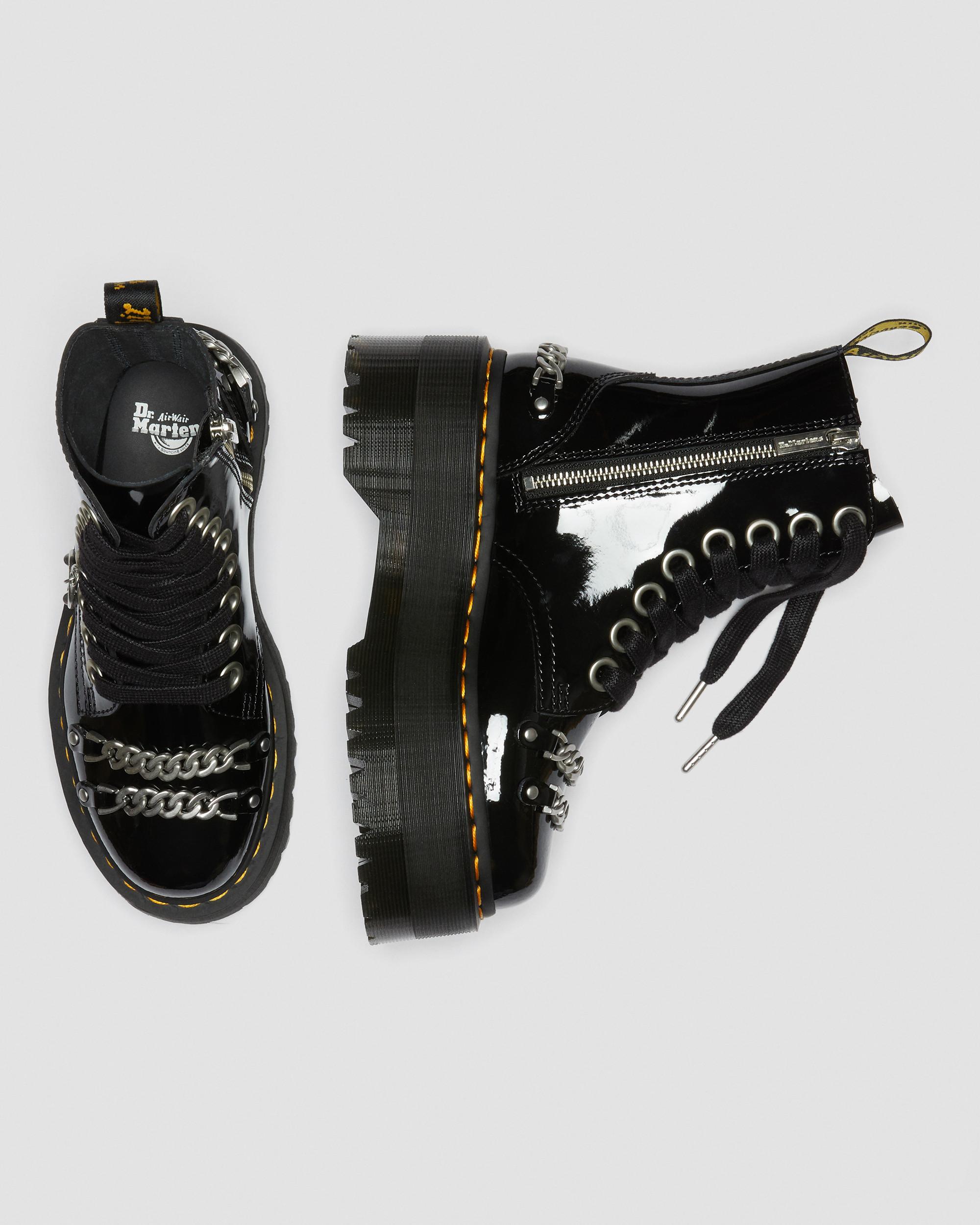 DR MARTENS Jadon Boot Max Chain Patent Leather Platforms