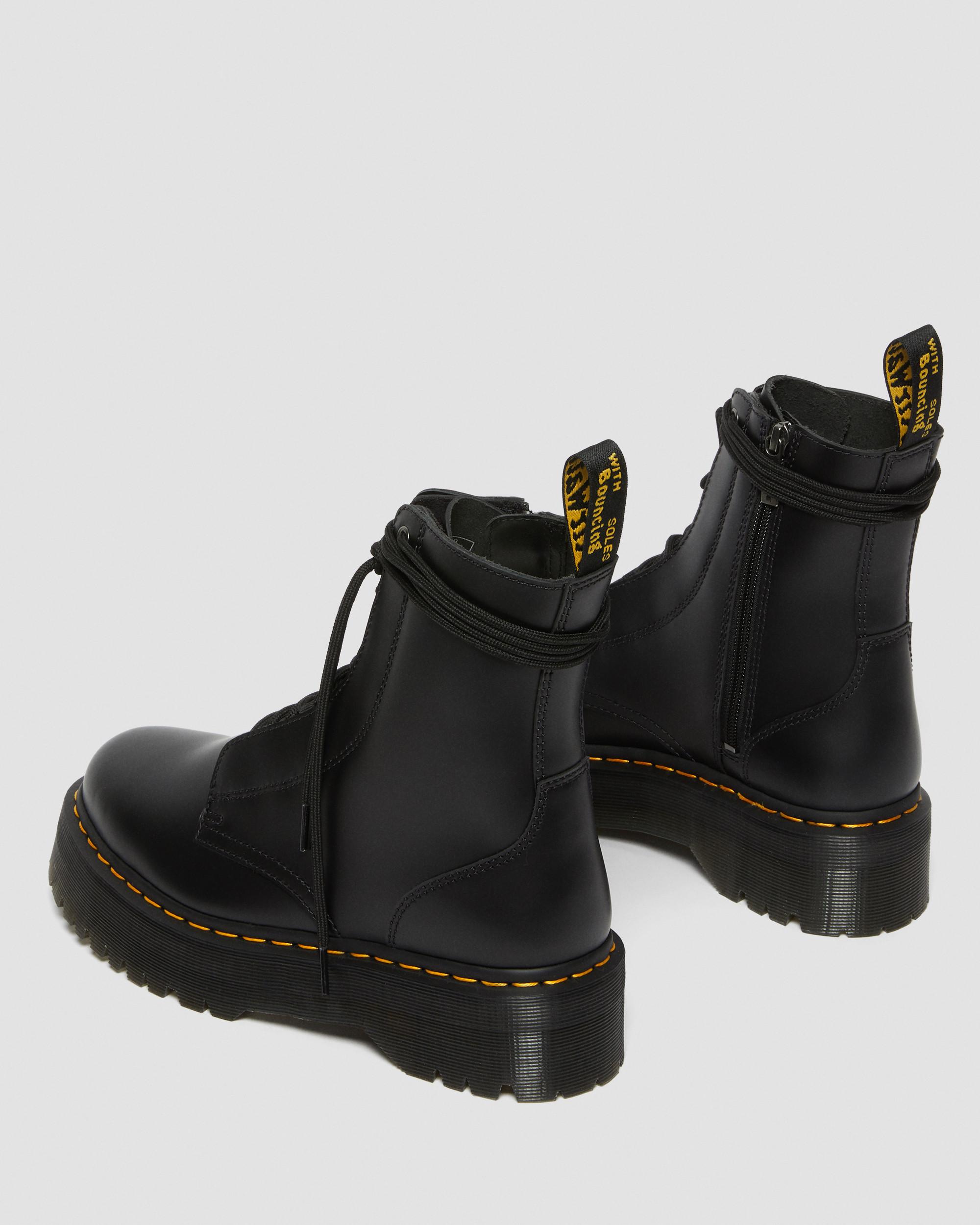 Jarrick Smooth Leather Platform Boots, Black | Dr. Martens