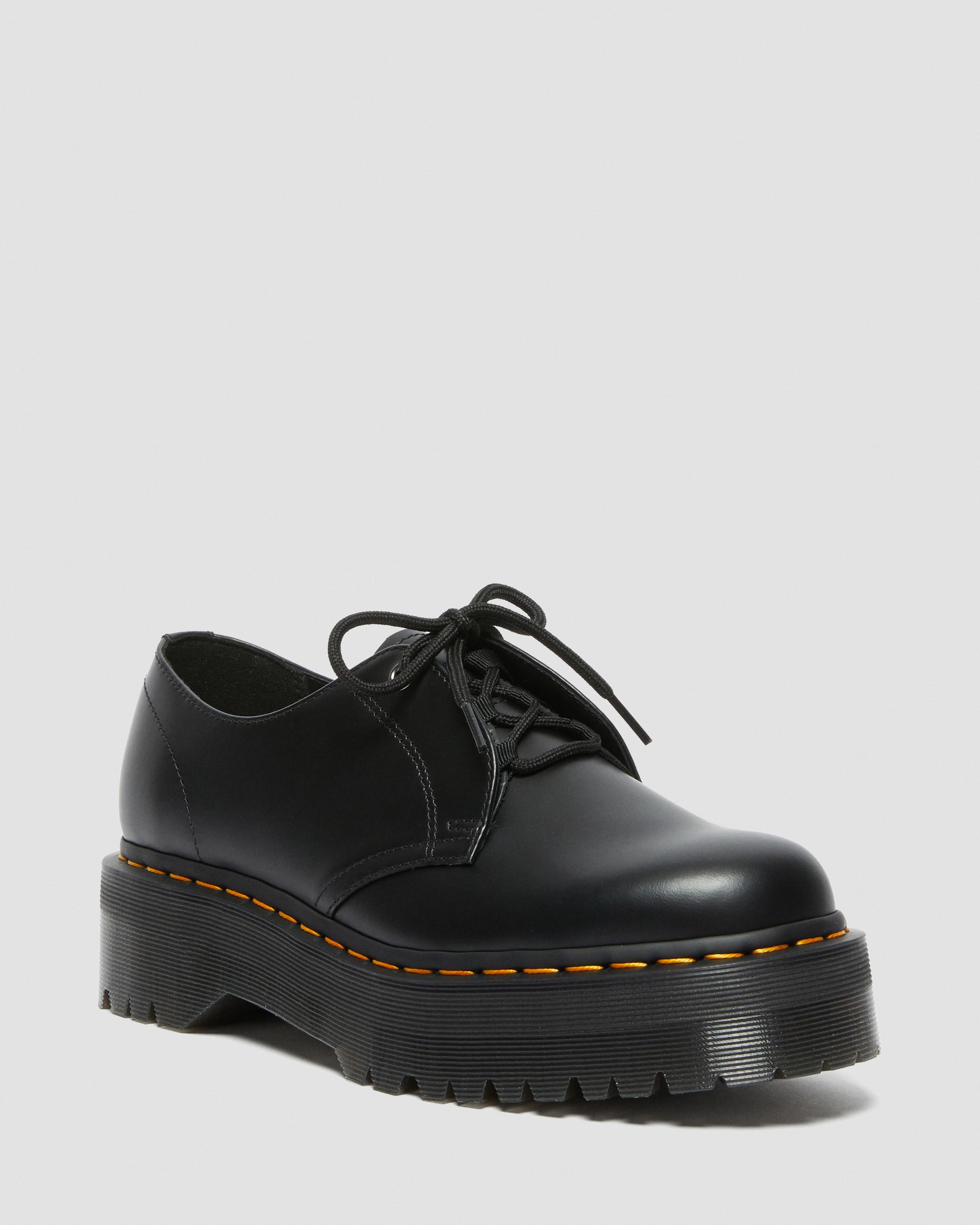 Jarrick Lo Smooth Leather Platform Shoes in BLACK | Dr. Martens™