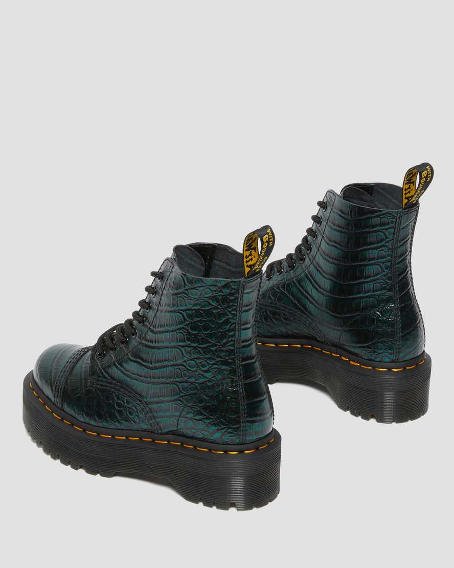 Sinclair Wild Croc Leather Platform BootsSinclair Wild Croc Leather Platform Boots Dr. Martens