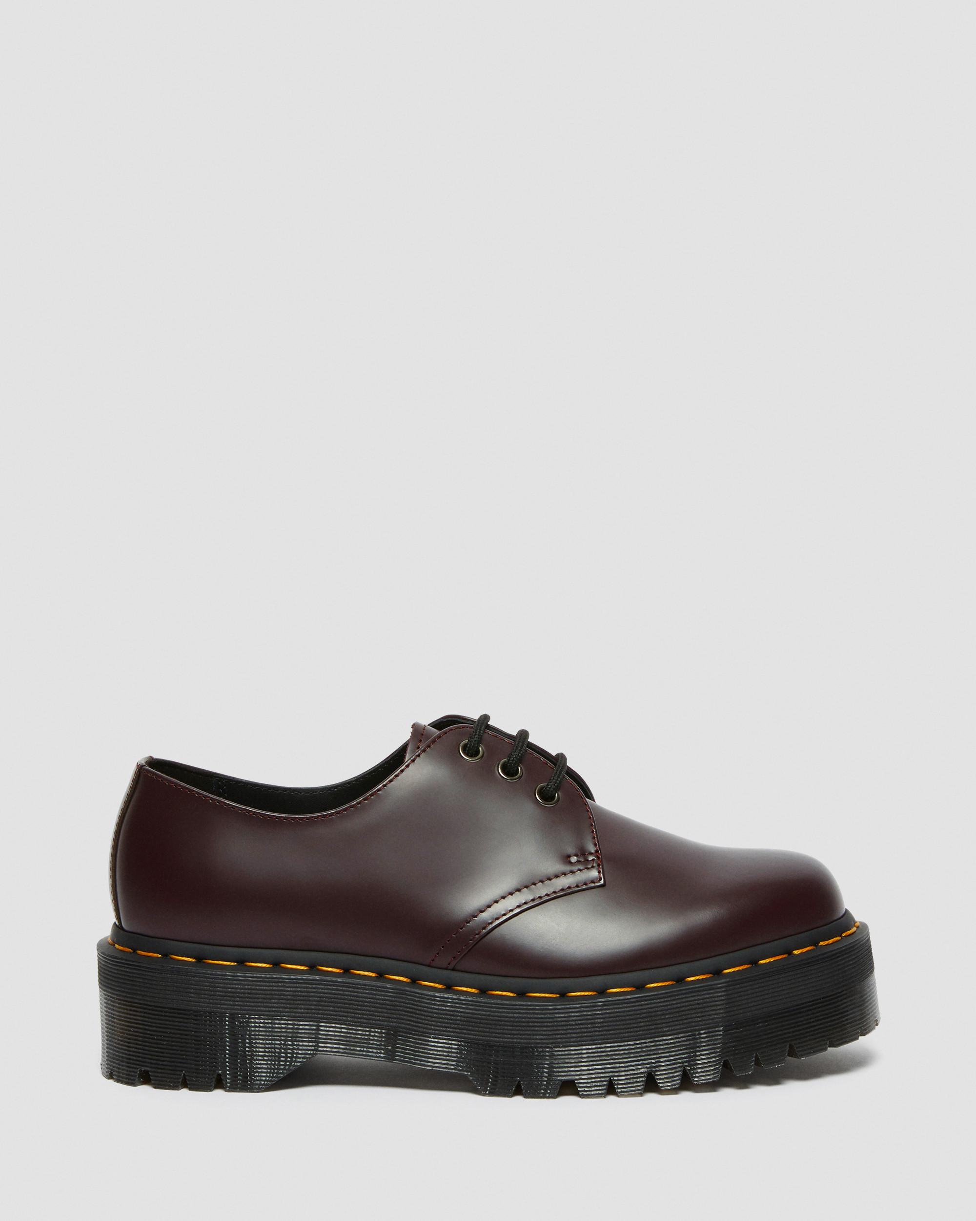 1461 Smooth Leather Platform Shoes in Burgundy