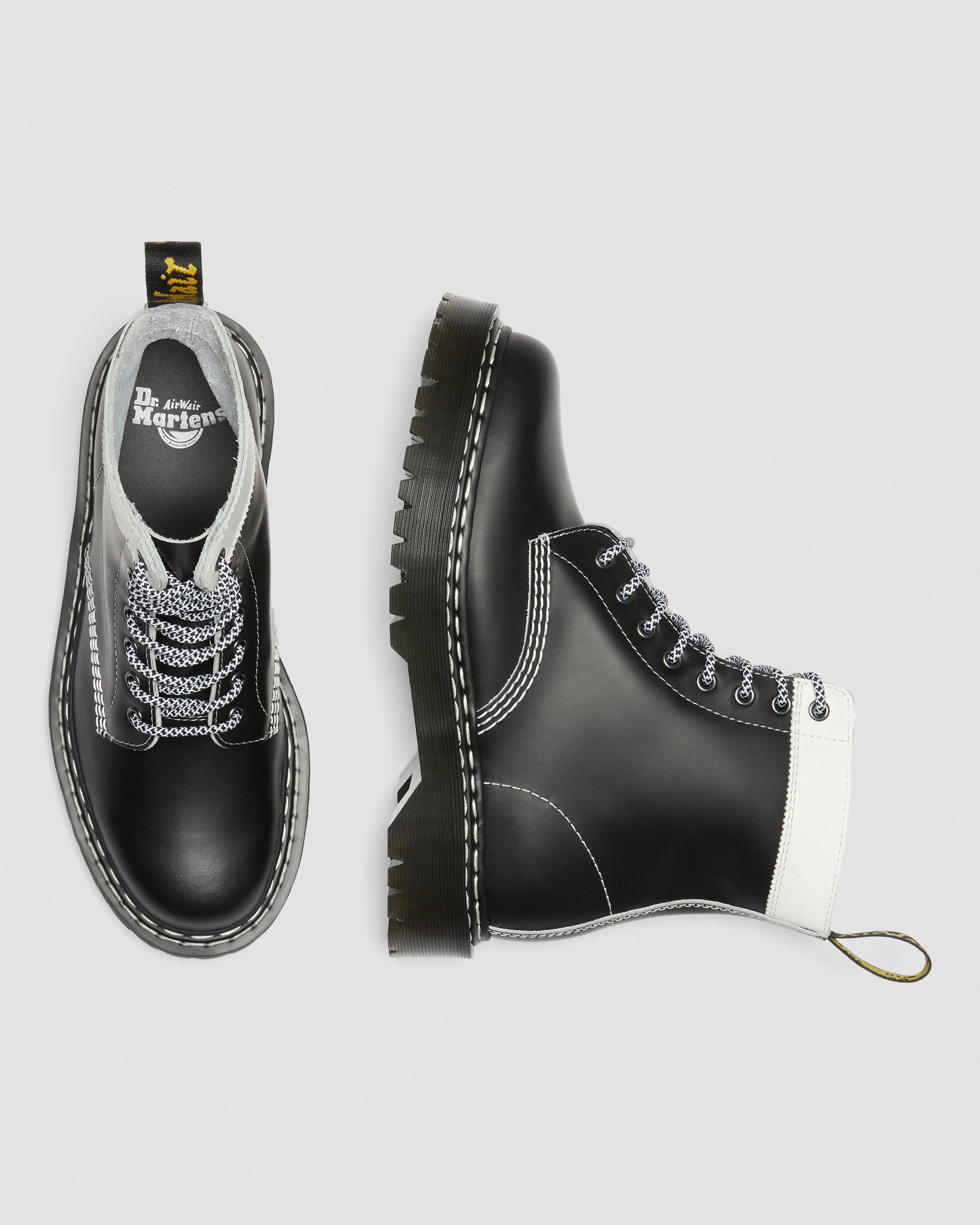 1460 Pascal Bex Leather Contrast Lace Up Boots in Black | Dr. Martens