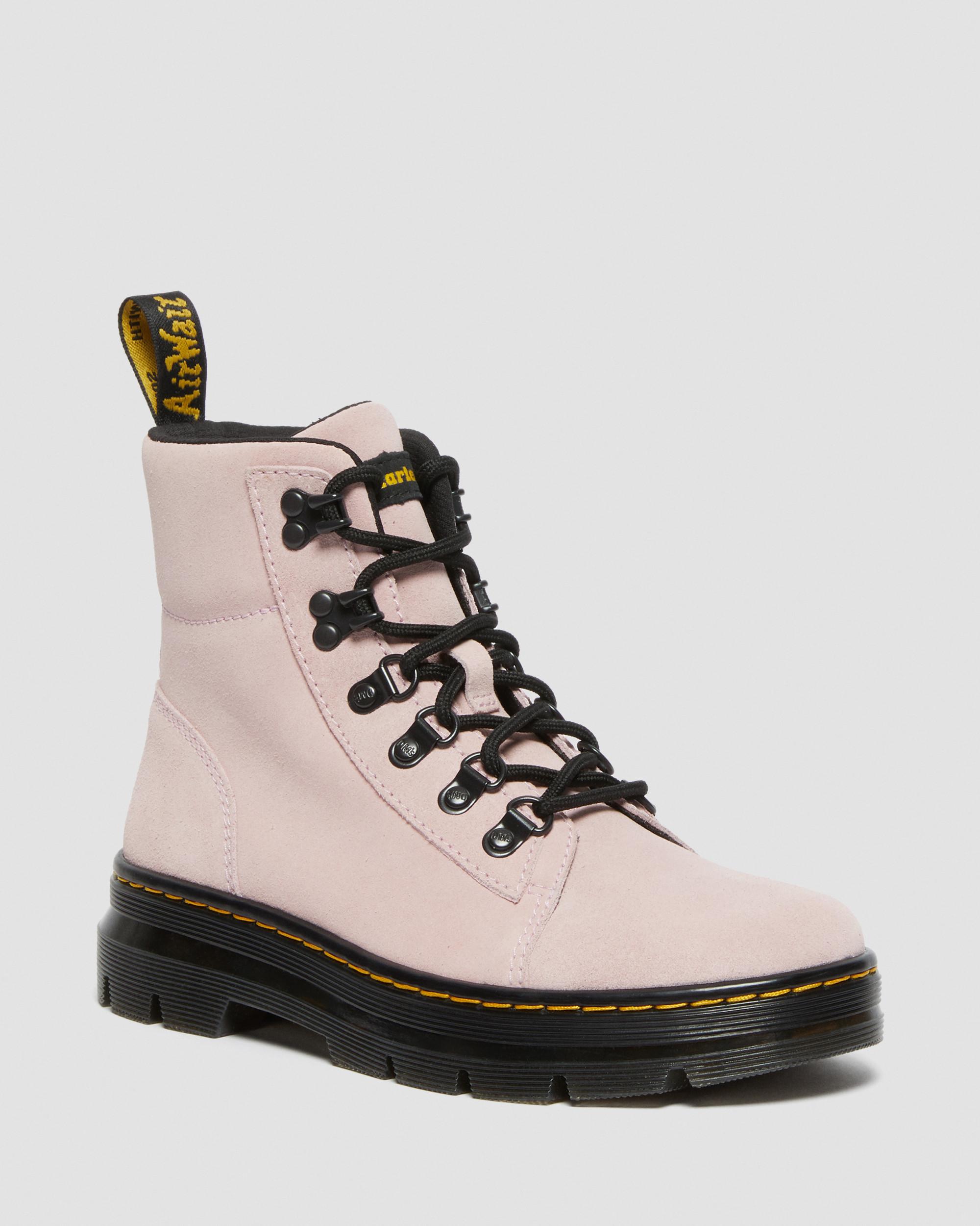 Combs Women Suede Casual Boots in Pink  Dr. Martens