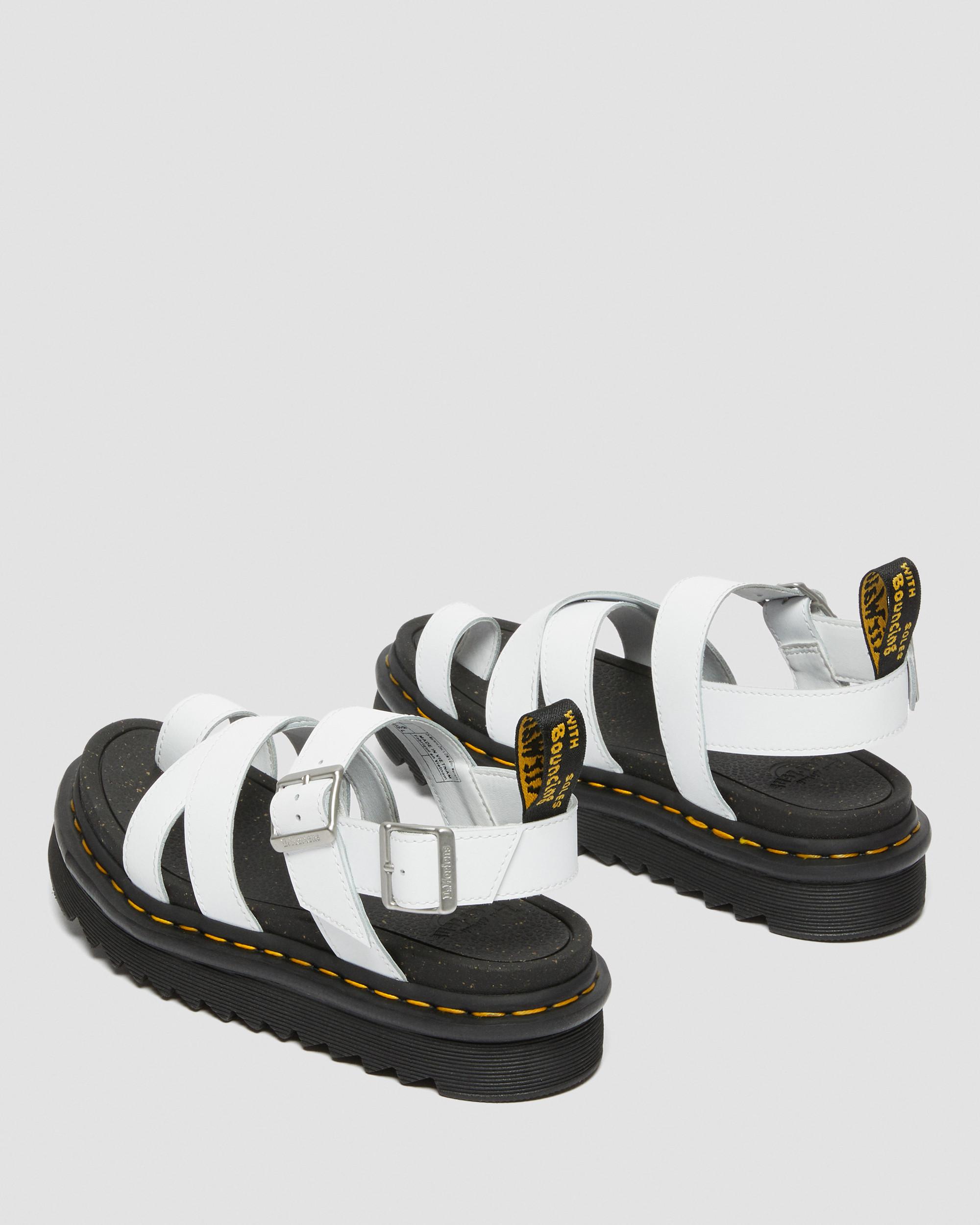 Avry Hydro Leather Strap Sandals in WHITE | Dr. Martens™