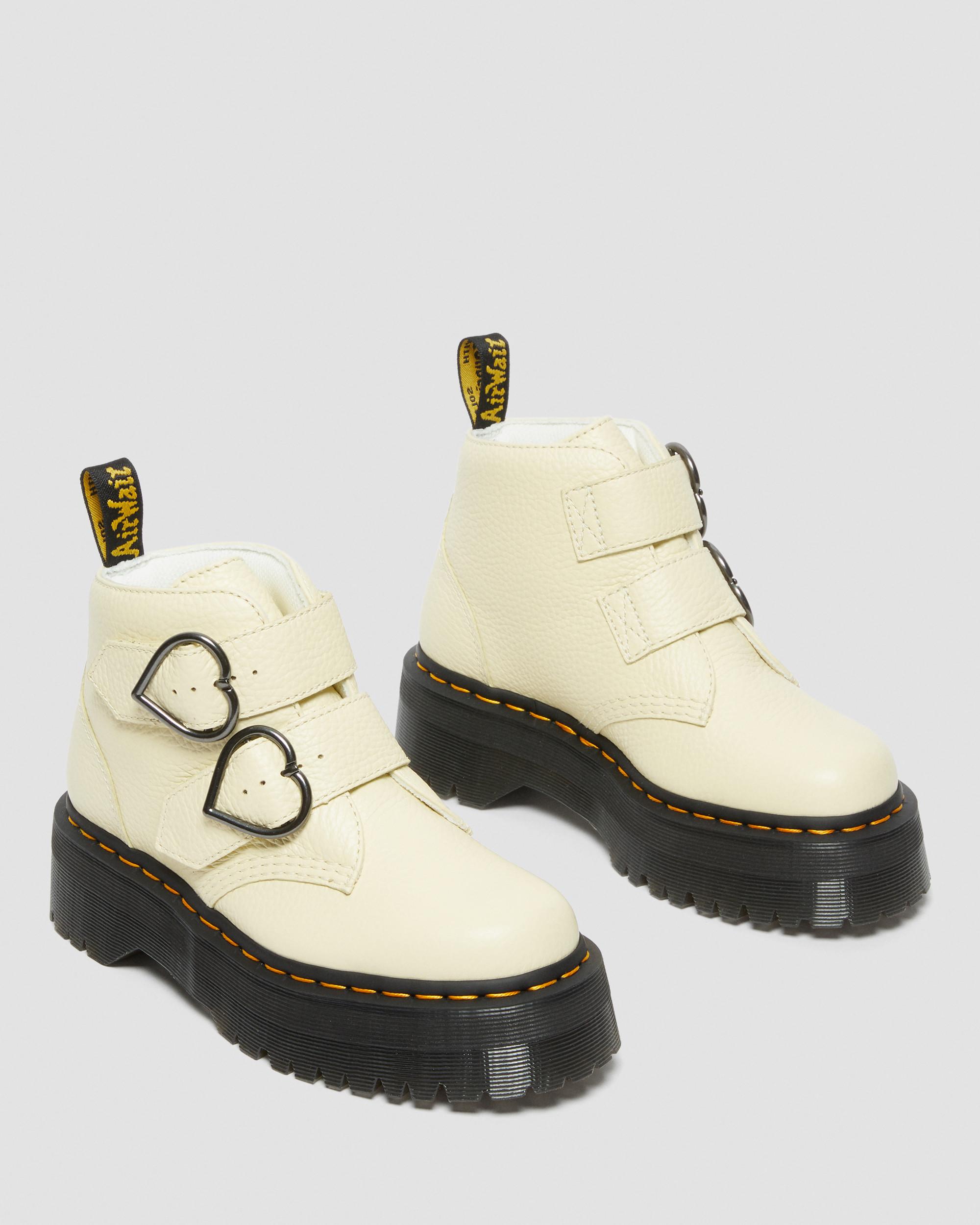 Stivali platform di pelle Devon Heart