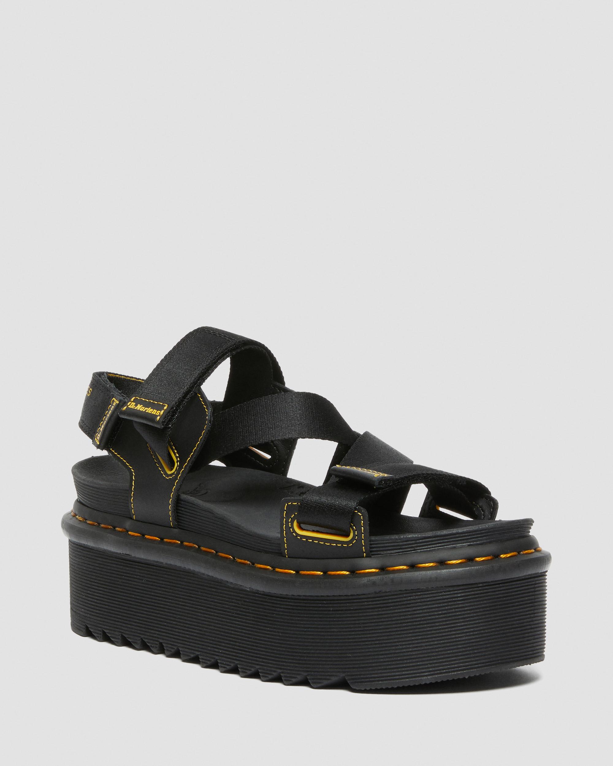 Sandales Kimber à brides et à logo in Black